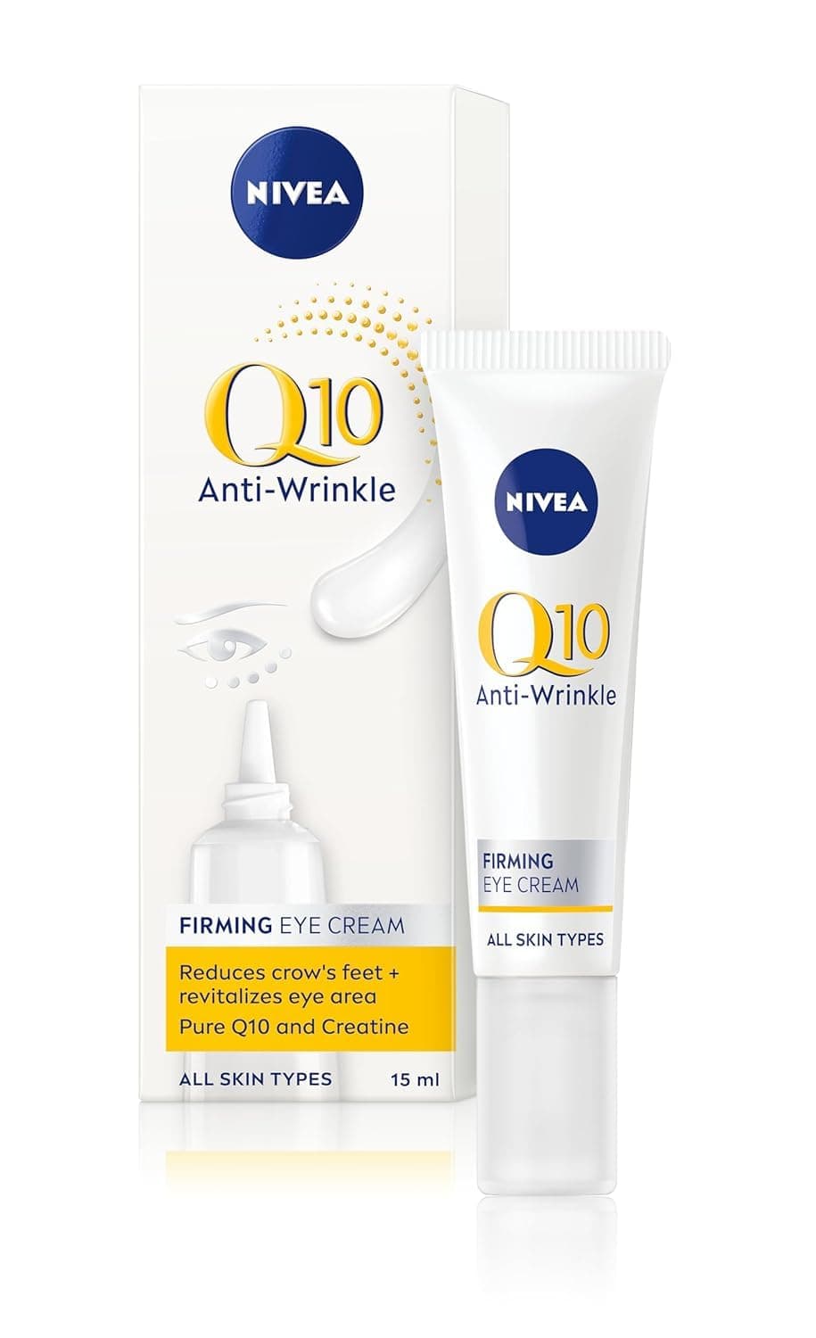 Q10 Anti-Wrinkle Power Firming Eye Cream (15ml), Anti-Wrinkle Skincare for Eliminating Fine Lines and Dark Circles, Nourishing Eye Cream for Softer, Smoother Skin