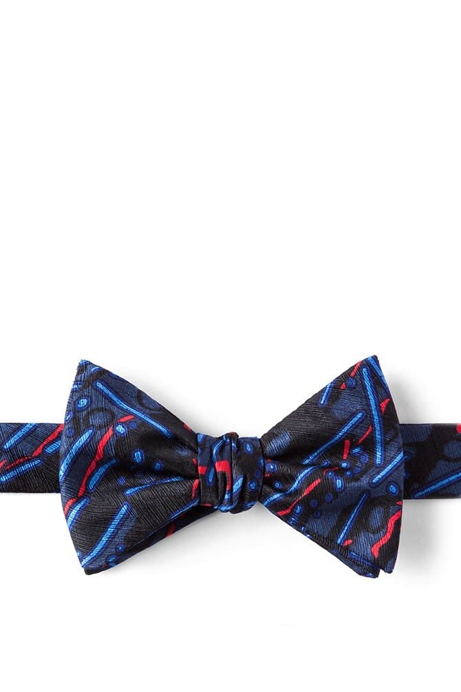 Avian Flu Black Silk Bow Tie