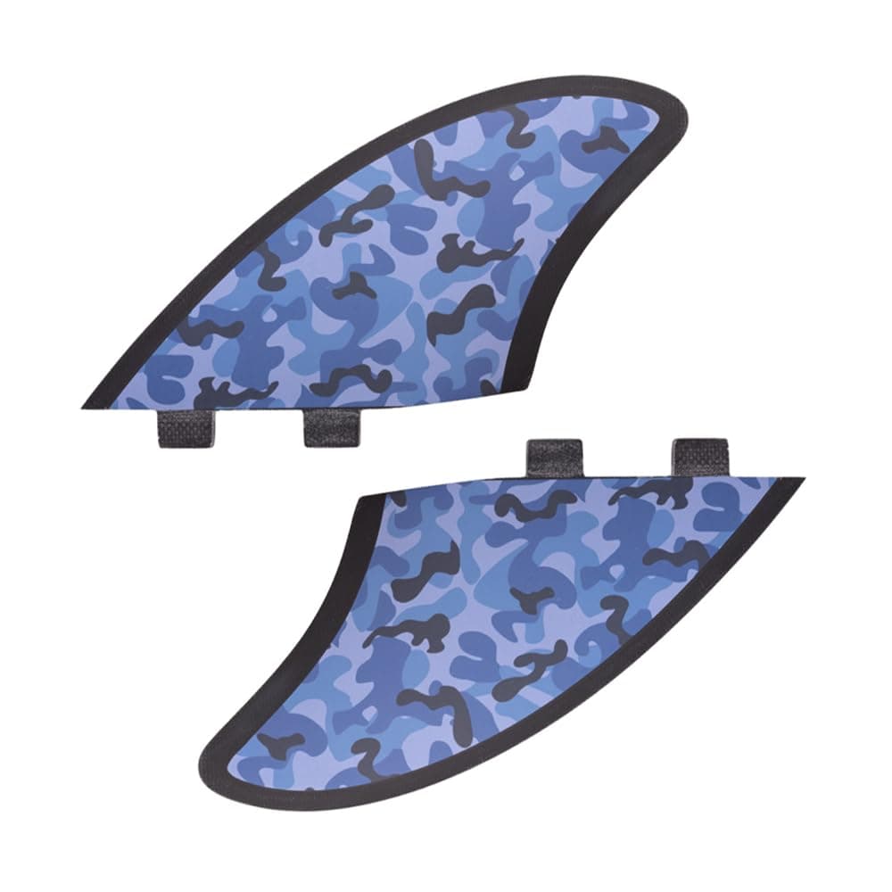 Rokia R Twin Keel Fins FCS Surfboard Fins | High-Performance Fiberglass Reinforced Surfboard FCS Fin | 2 Pcs Set Board Fin Use for Softboard Hardboard Giliboard Surfing Longboard Shortboard