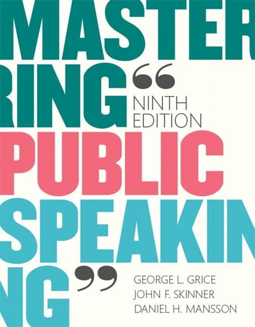 Mastering Public Speaking (9th Edition) 9th Edition