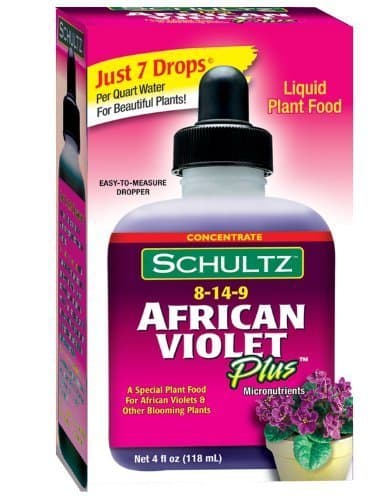 HENSITA African Violet Plus Plant Food 8-14-9, 4 fl oz. [2-Pack]