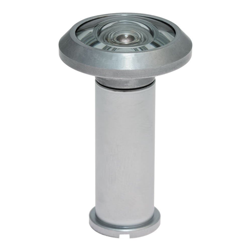 ABH Solid Brass 190 Degree Peephole Door Viewer Acrylic Lenses Satin Chrome