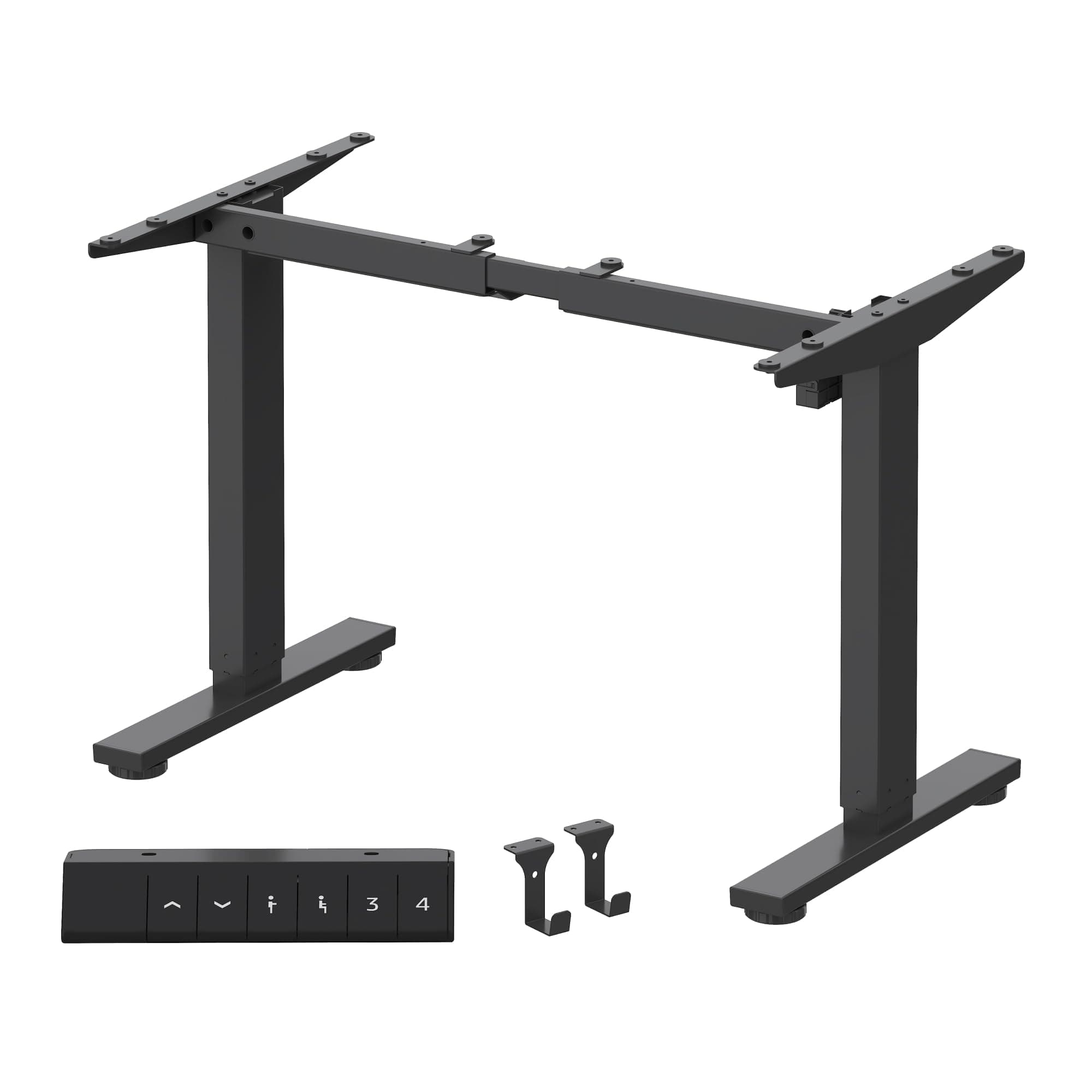 Electric Sit Stand Desk Frame Height Adjustable Desk Base Home Office Standing Table Black Leg