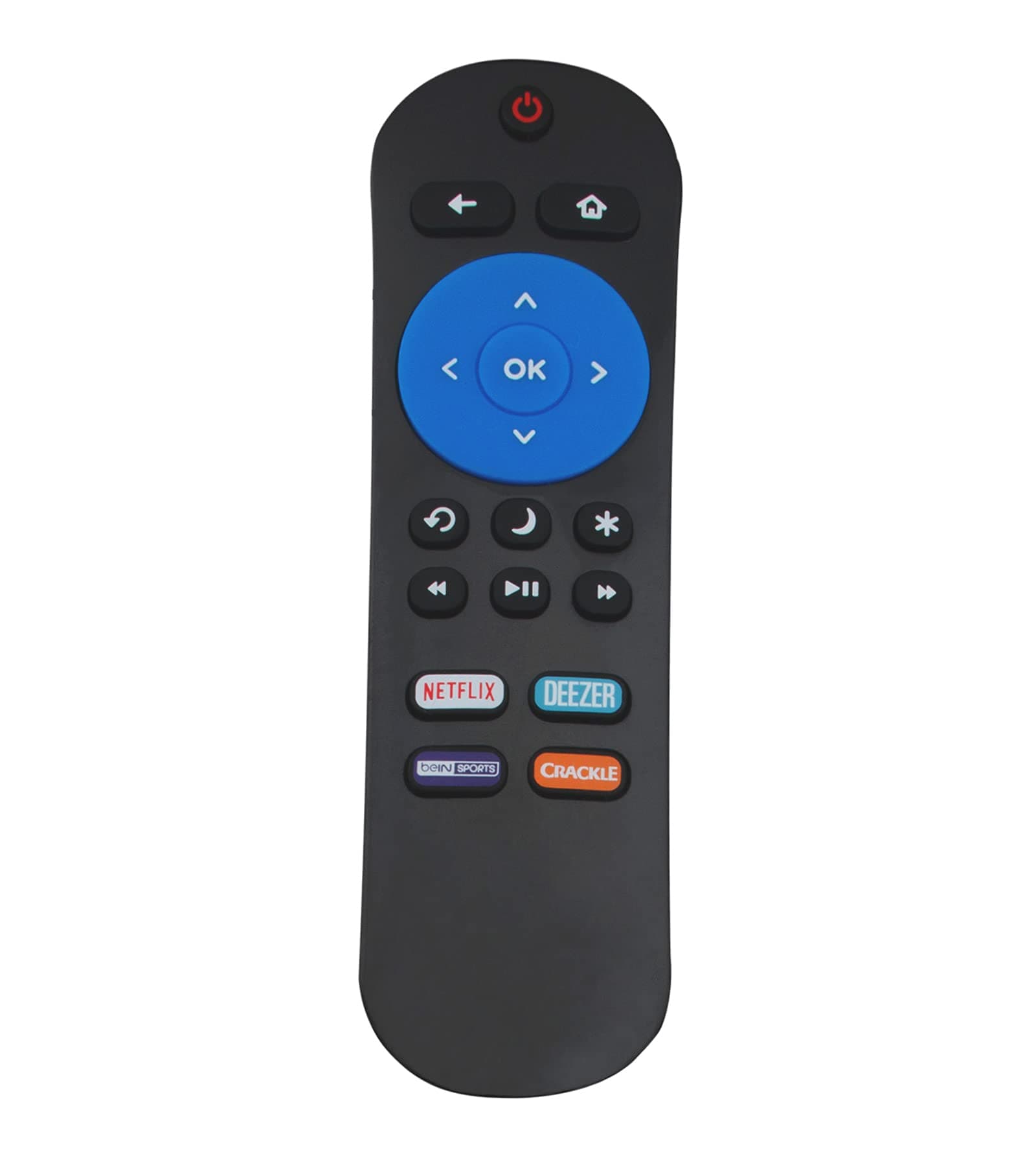 Replaced Remote fit for Hisense Roku TV 43H4030F1 50R6E 43R6090G 50R6090G 40H4030F1 55R6090G 65R8F 55R8F 58R6E 32H4F 58R6E3 55R6E3 65R6090G 32H4030F1 75R6E1 65R6E1 Netflix Deezer Beinsports le