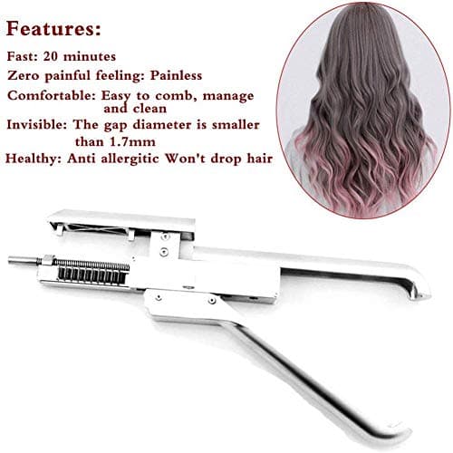 YANGLIUYL 6D Hair Extensions Machine Removal Tool Quick No-Trace Easy Connector Hair Tool Professional Beauty Salon Equipment for Hair Extension Treatments