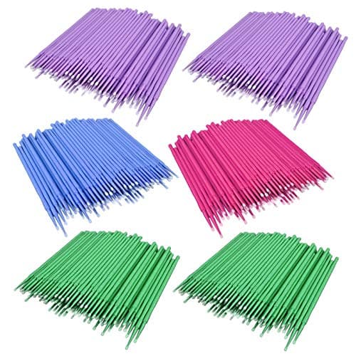 GreenLife 200/400/600/800 Pcs Multipurpose Dental Swabs Disposable Micro Applicator Brush Bendable Makeup Brush 1.2/1.5/2.0/2.5 mm (2.0mm, 600 Pcs, Mix)