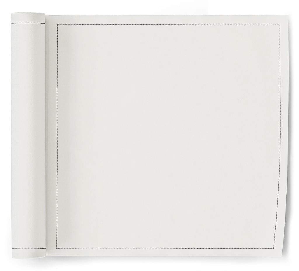 Reusable Cotton Cloth Dinner Napkins 12.6x12.6 in (12 Napkins, Cream)