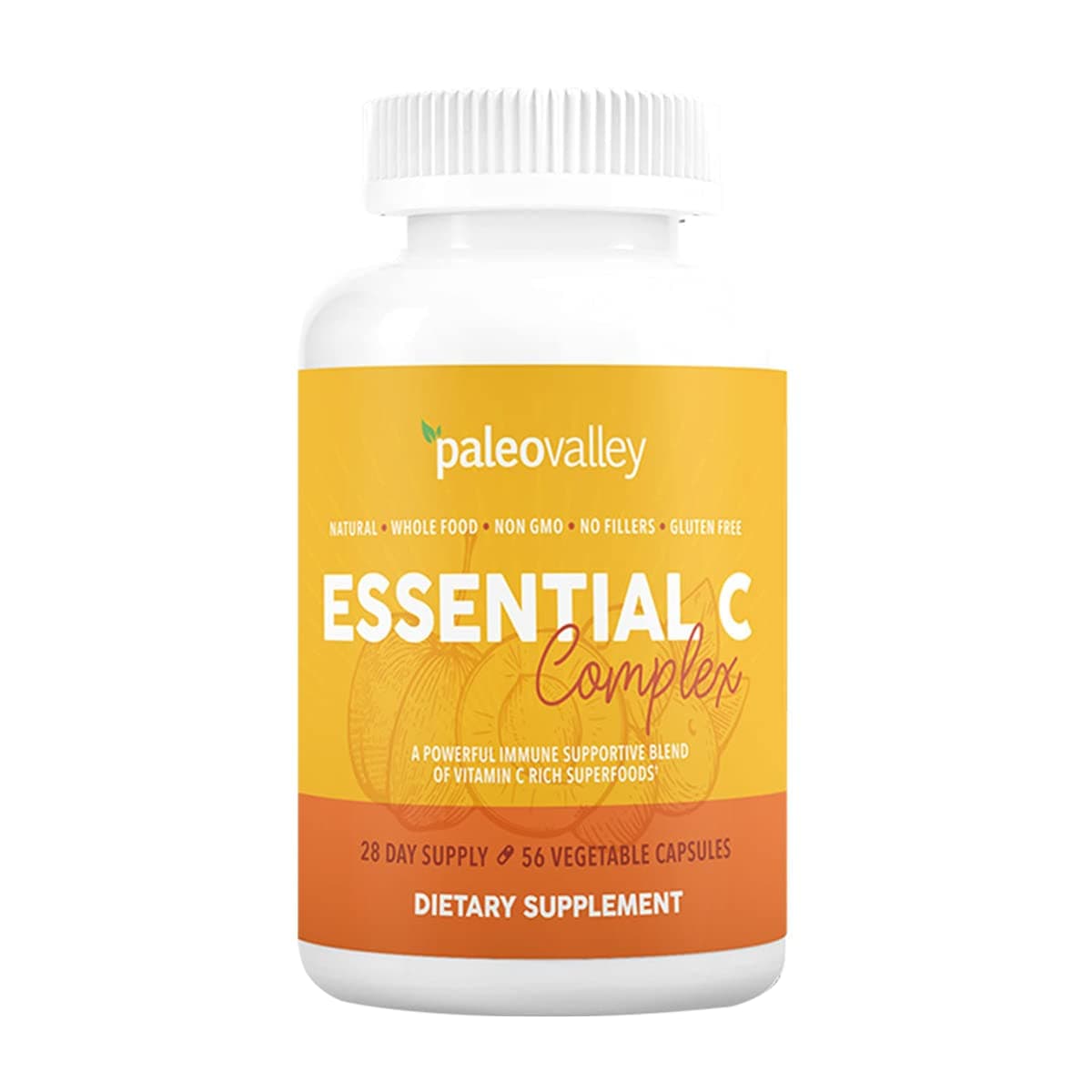 - Essential C Complex - Vitamin C Supplement for Immune Support - 1 Pack, 450mg - Organic Superfoods Unripe Acerola Cherry, Camu Camu, Amla Berry - No Synthetic Ascorbic Acid - USA Made