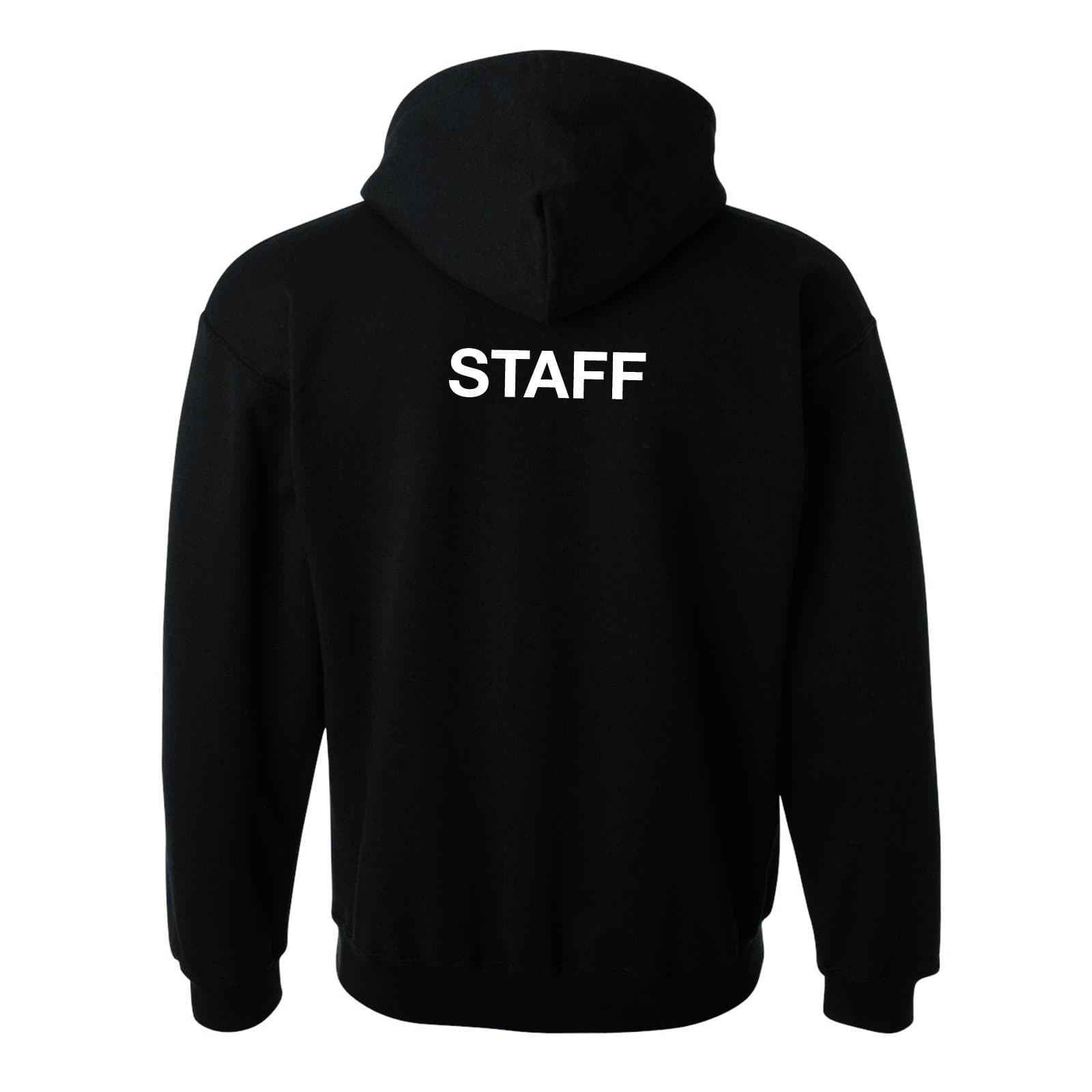 Staff Hoodie - Work wear Uniform for School Staff, Teachers, Event Staff Festivals bar Staff (Medium, Black)