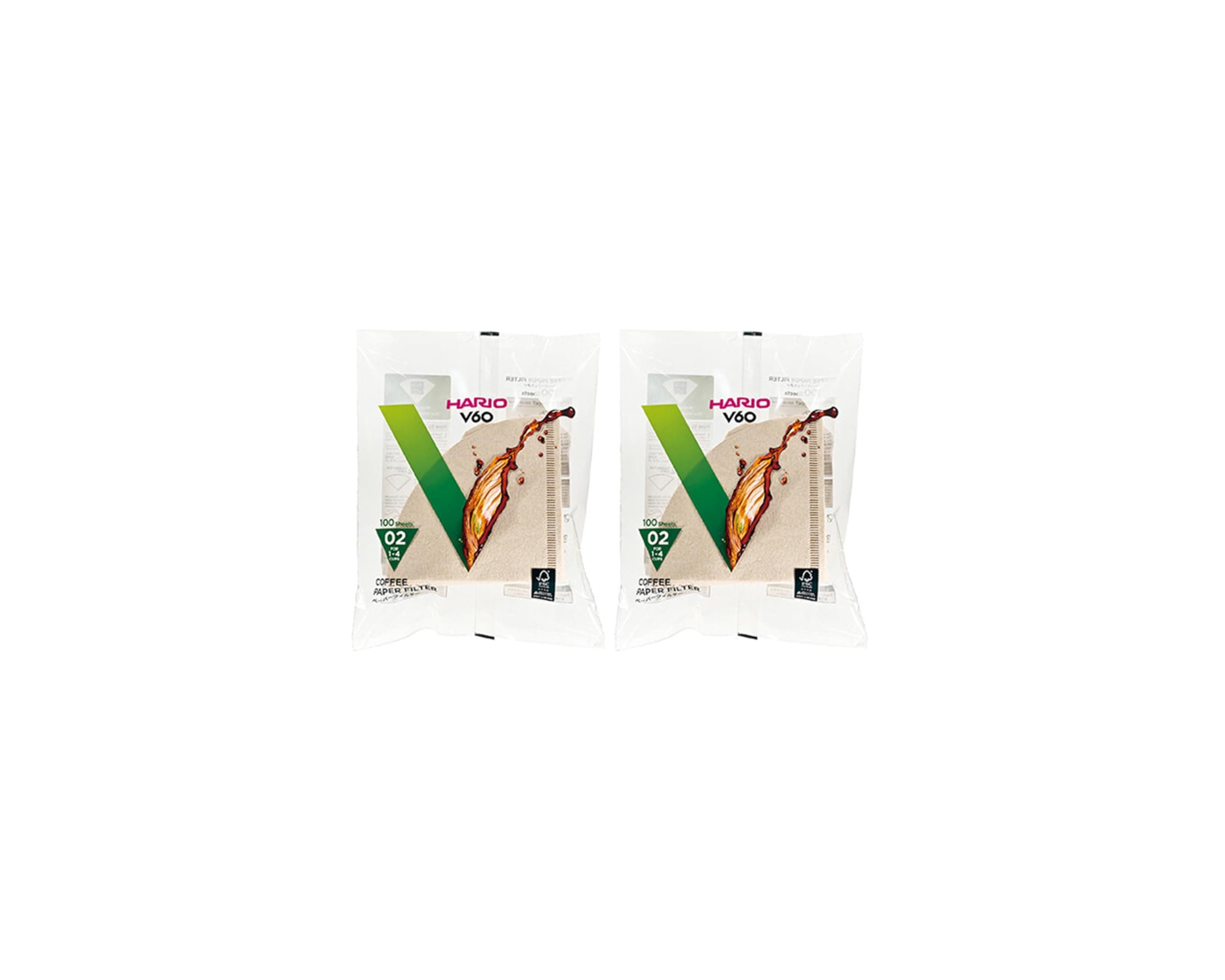 Hario V60 Paper Coffee Filters Size 02 VCF-02-100M-2S