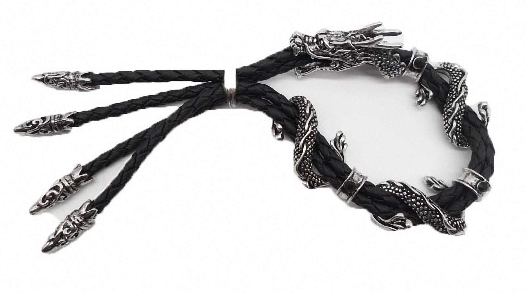 Womens Mens Classic Leather Rope Men Dragon Bracelet Adjustable Vintage Bracelets & Bangle Fashion Jewelry Mens Gift