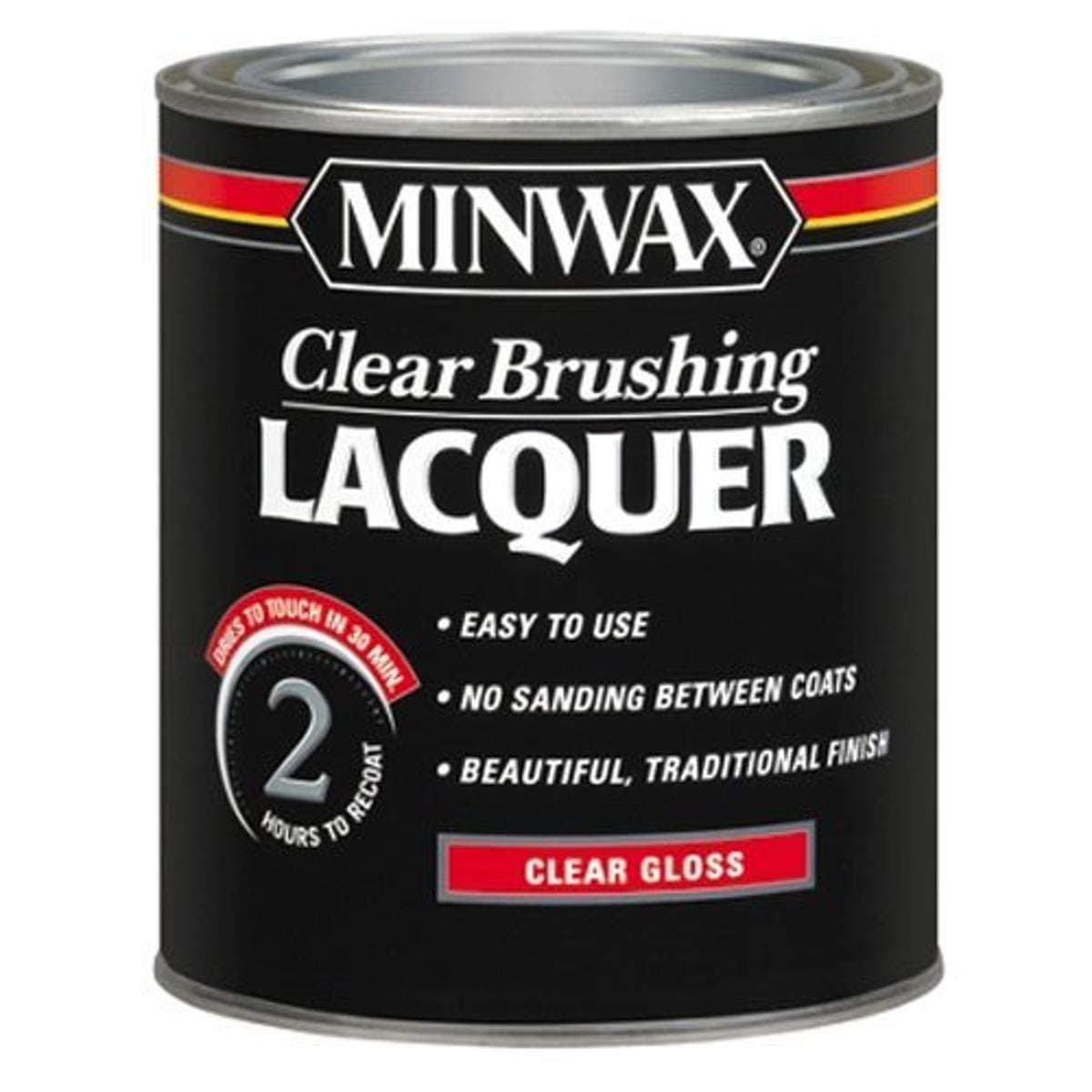 Minwax Brushing Lacquer 155000000, Quart, Clear