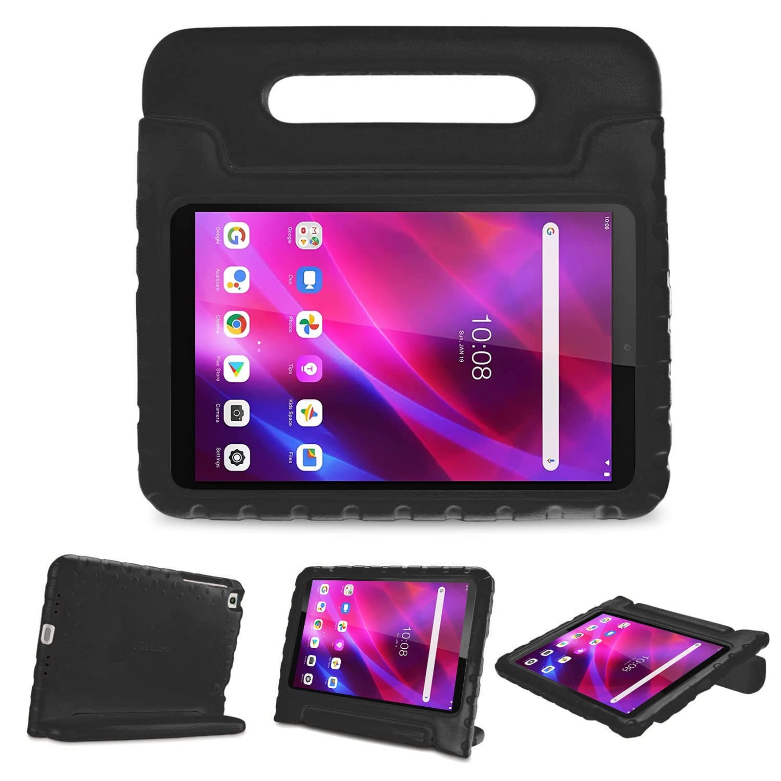 ProCase Kids Case for Lenovo Tab M8 4th Gen 2023/3rd Gen 2022/HD LTE 2021/Tab M8 HD//Smart Tab M8/Tab M8 FHD 2019, Lightweight Shockproof Kids Friendly Case for Lenovo Tab M8 Tablet 8" -Black