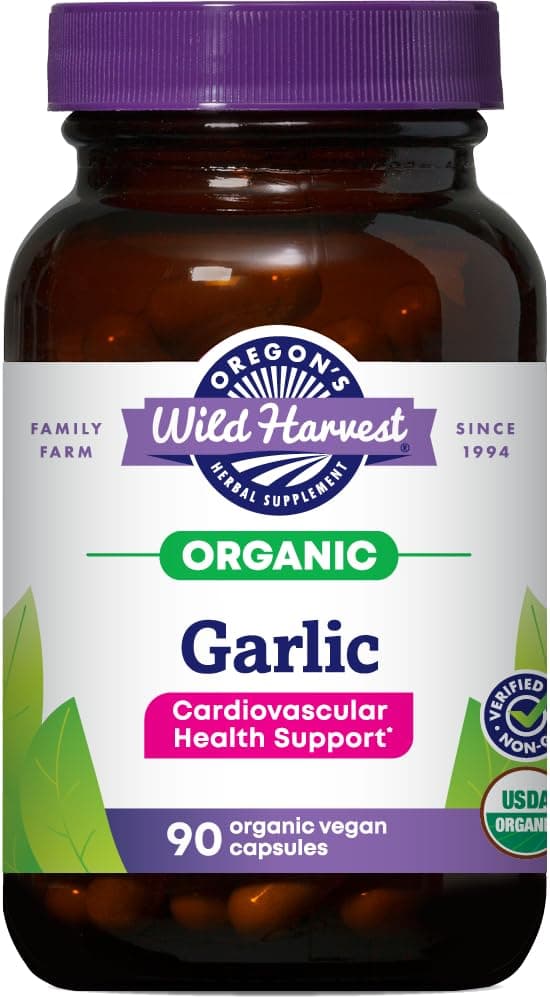 Certified Organic Garlic Capsules, Non-GMO, 1575 MGS, 90 Count