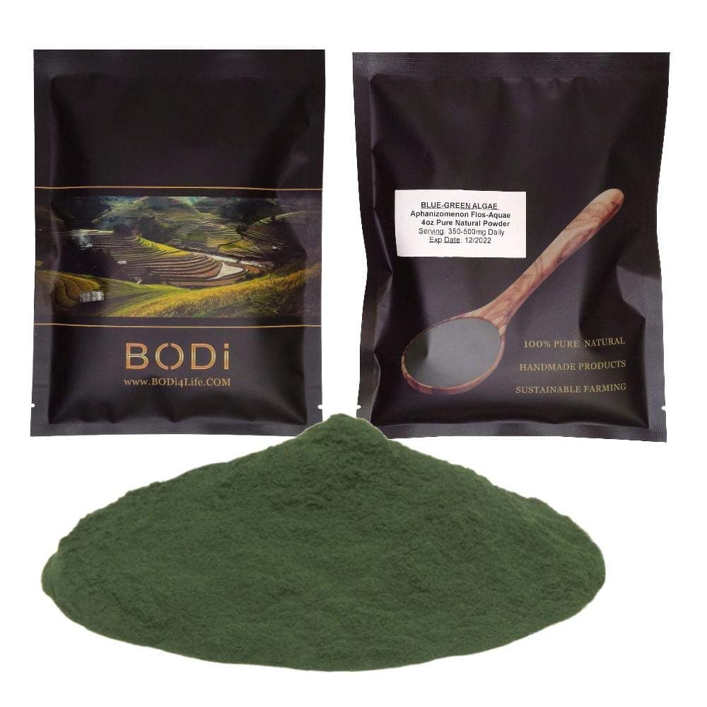 bodi : Blue Green Algae Powder (AFA) - 100% Pure Natural Chemical Free (4 8 16 32 oz) (4 oz)