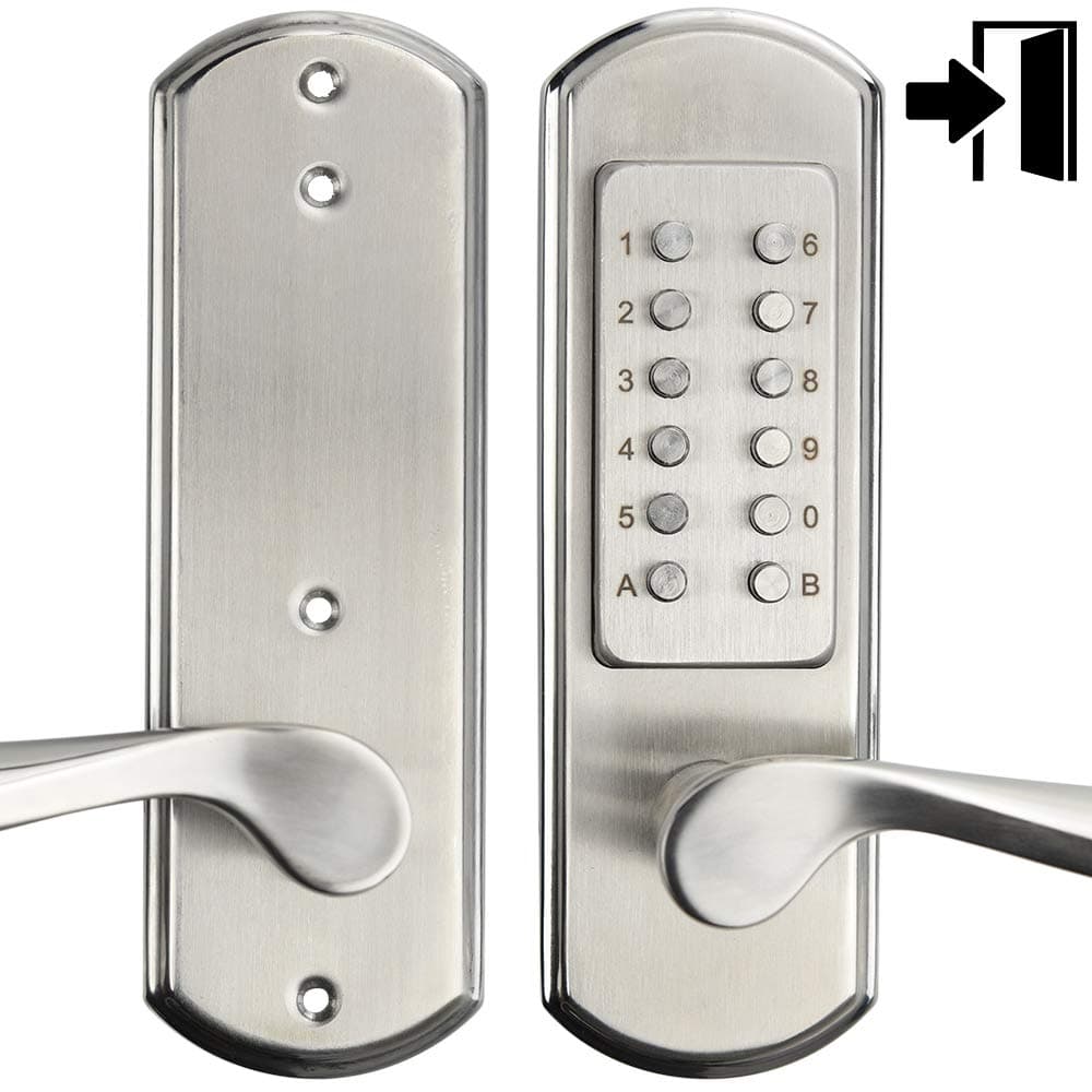 YAXINTR EleMake Right Handle Upgrade Keyless Door Lock Smart Code Digital Security Pass Code Keypad Standard Latch Mechanical Combination 4-8 Digits