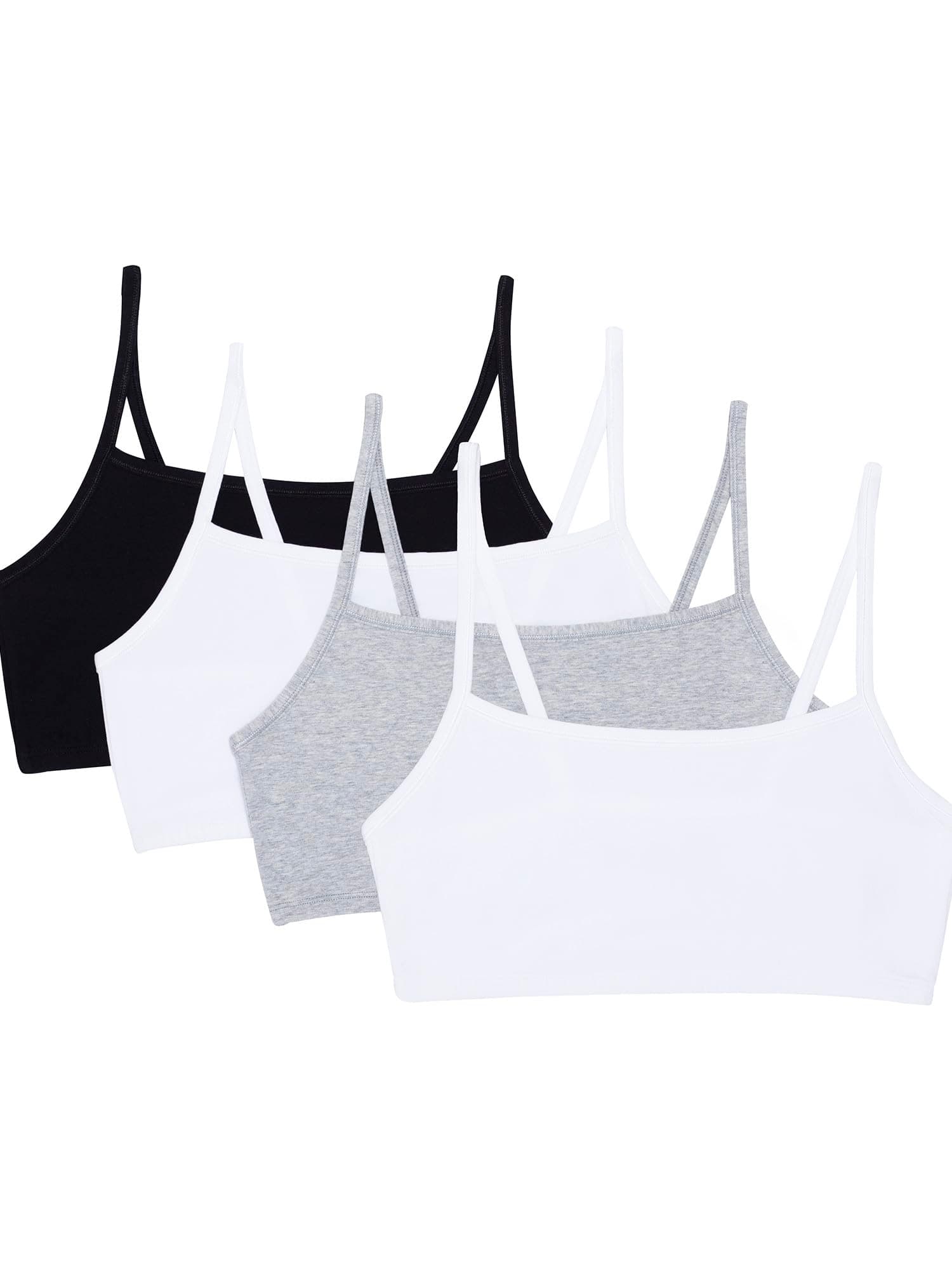 Women's Spaghetti Strap Cotton Pullover Sports Bra Value Pack