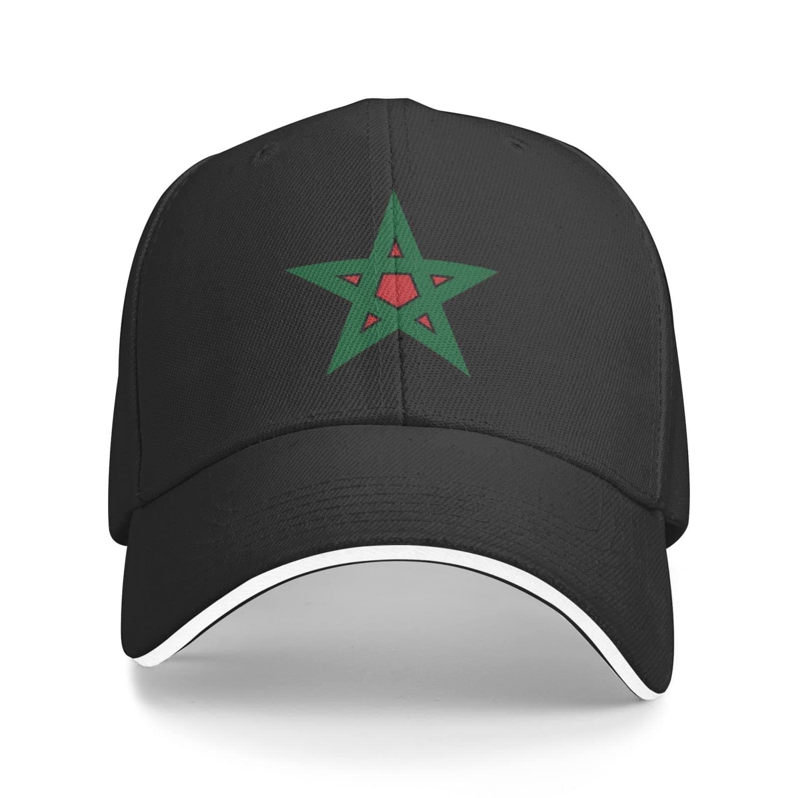 Trucker Hat Moorish American America Amexem Moroccan Flag Baseball Cap Personalised Cap Distressed Hats for Women, Men, Boys