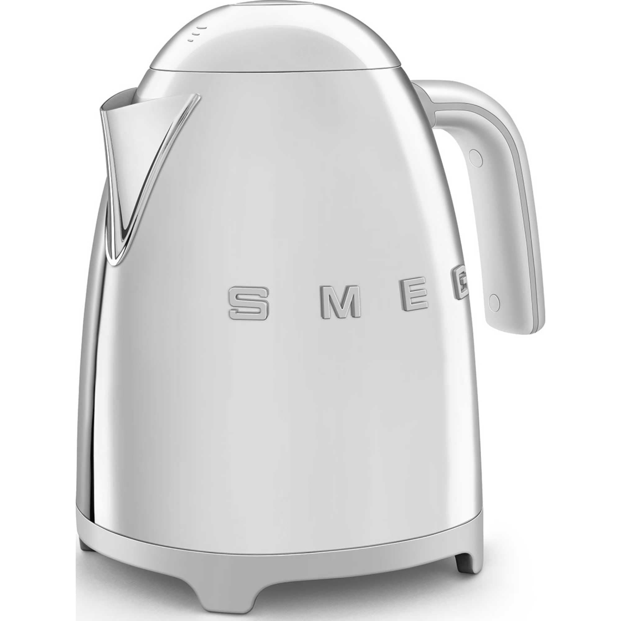 Klf03Ssuk, 50'S Retro Style Kettle, 1.7 L Capacity With Water Level Indicator, 360 Swivel Base, Anti-Slip Feet, Soft Opening Lid, Stainless Steel, Chrome, 1 Year Warranty