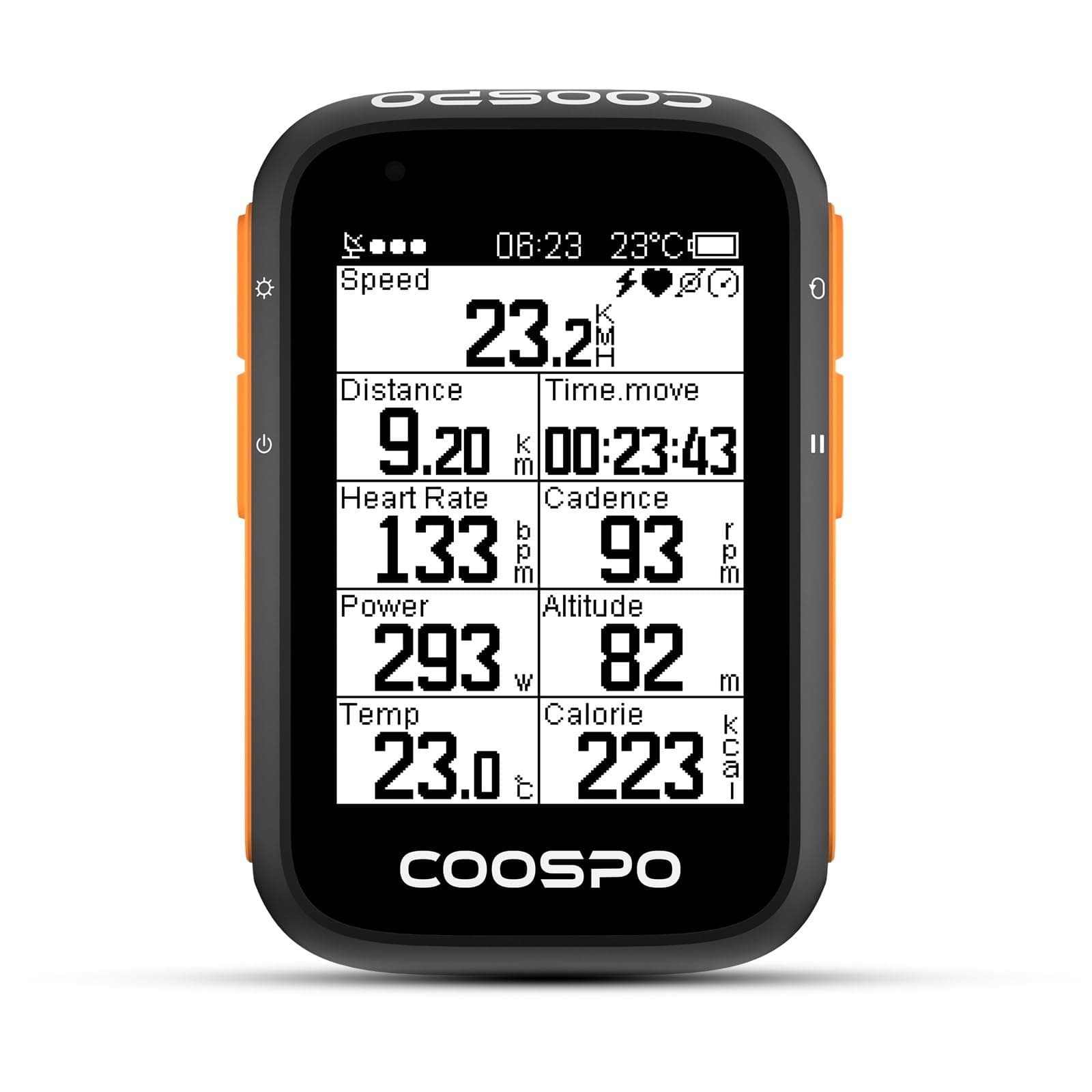 Bike Computer Wireless GPS, Bike Speedometer with Auto Backlight, Bluetooth ANT Cycling GPS Computer, Bicycle Computer BC200 with Waterproof, Compatible with CooSporide app