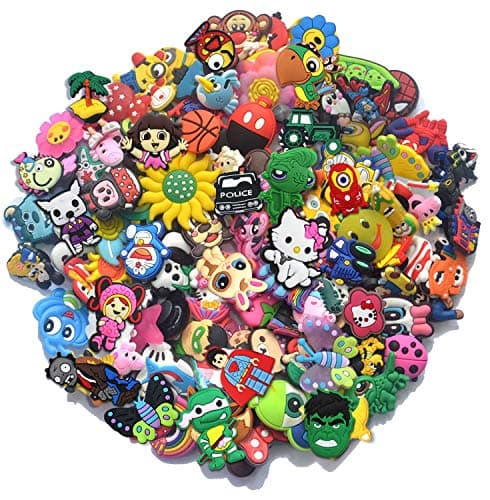 100 Pcs Different Random Shoe Charms for Shoe Decoration Wristband Bracelet Party Gifts