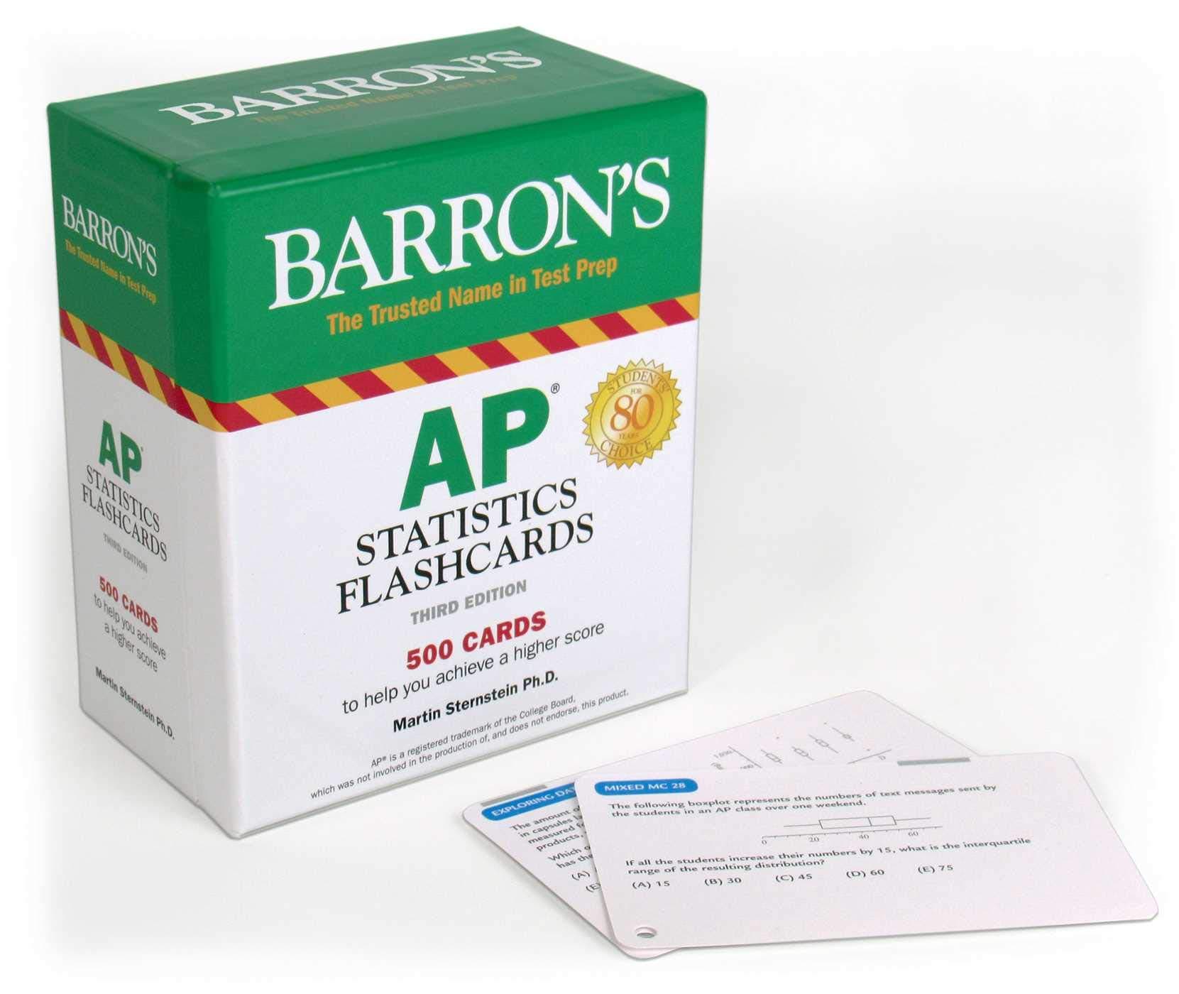 AP Statistics Flashcards (Barron's Test Prep) Third Edition