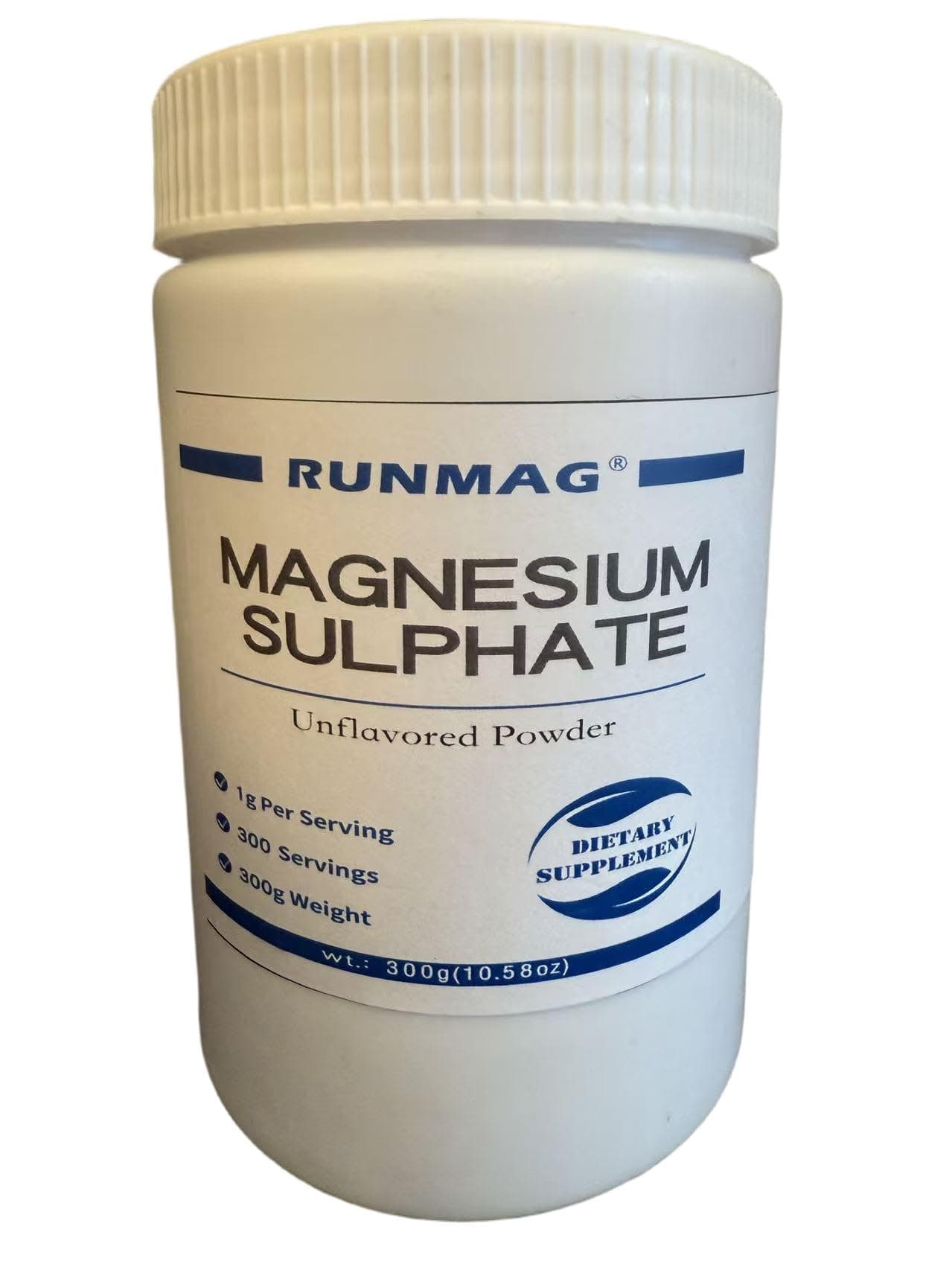 Epsom Salt Magnesium Sulfate Food Grade Powder, 300g per Bottle