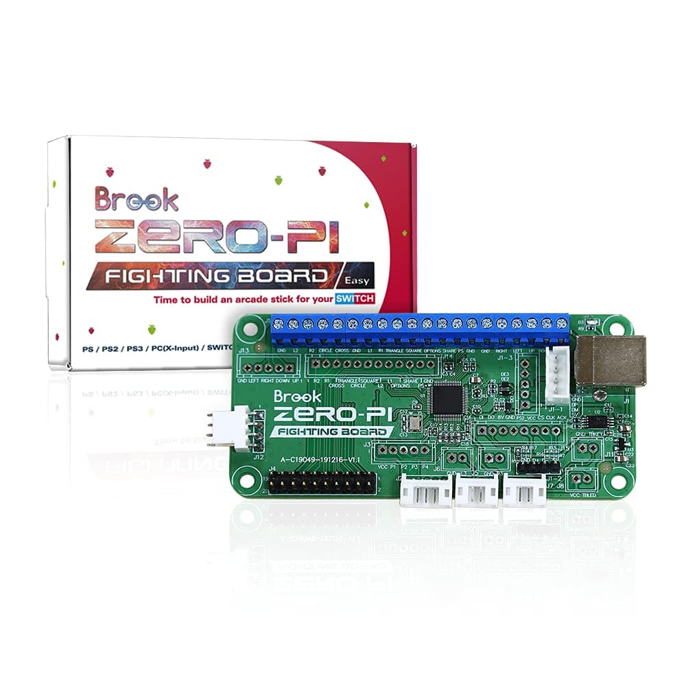 – Zero- Pi Fighting Board Easy Version - Compatible with Switch/ PS3/ PS2/ PS/PC(X-Input)/ Retro Gaming Emulator to Arcade Stick Screw Terminal Header Included