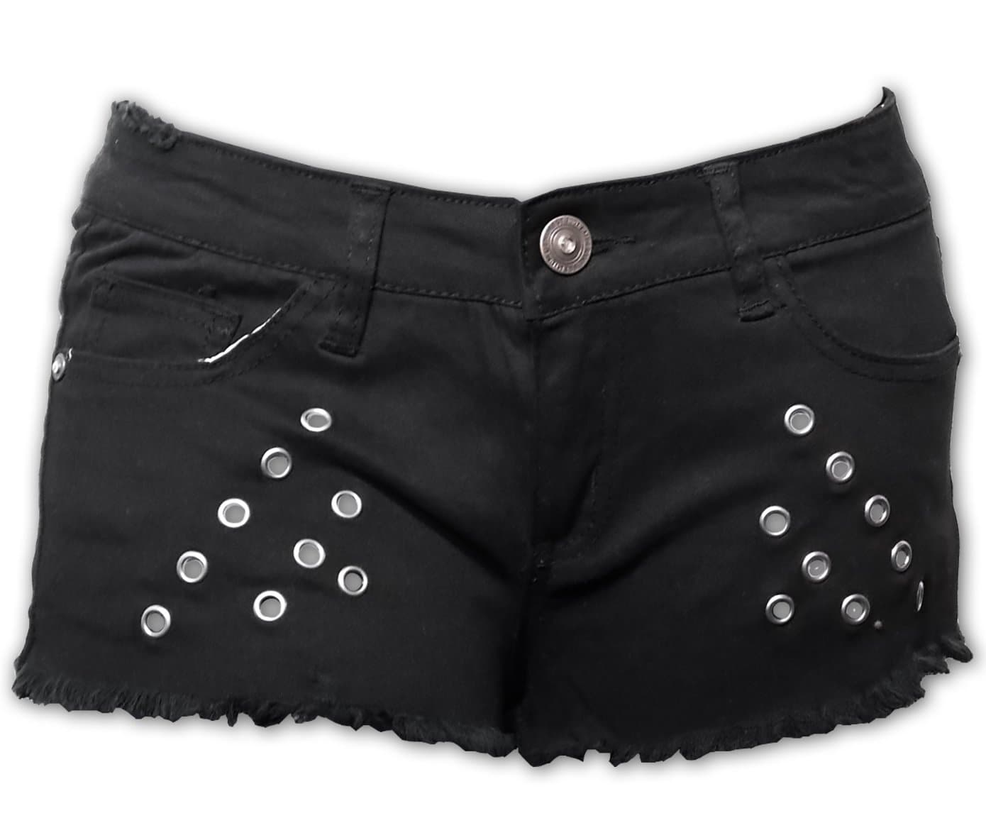 SPIKE DESIGN ADULT NEON COLORED DANIM SHORTS