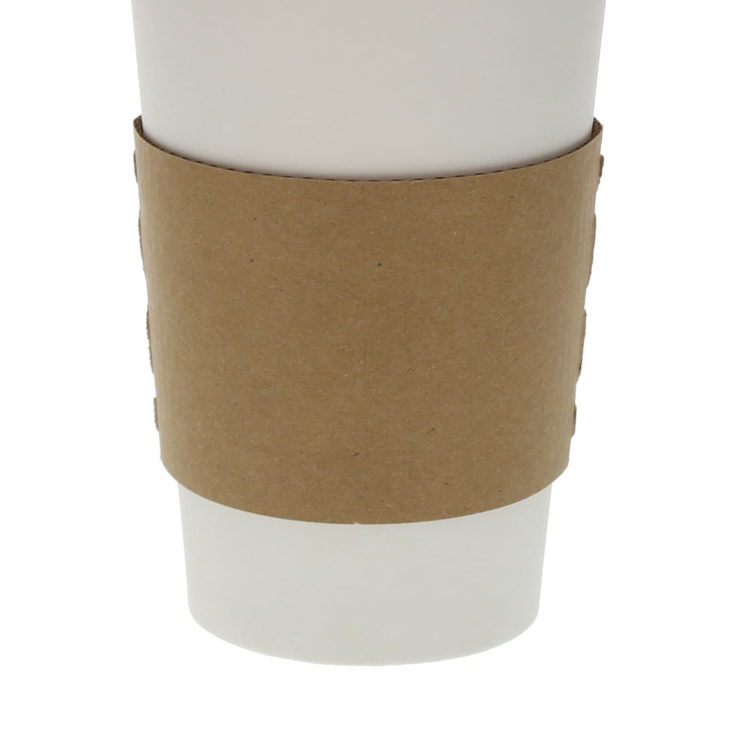 Disposable Kraft Paper Hot Coffee Cup Sleeves, Pack of 100
