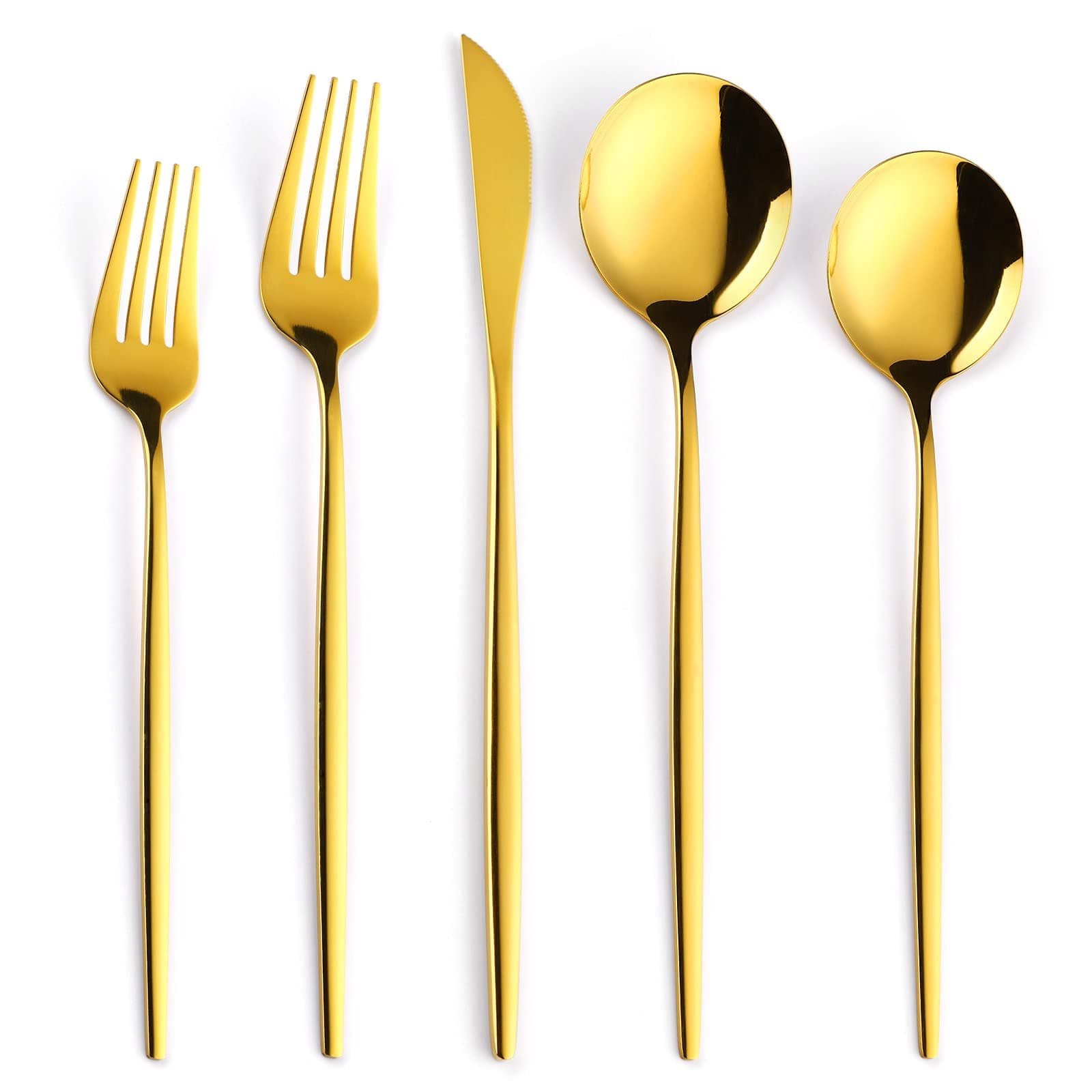Gold Silverware Set 30 pcs