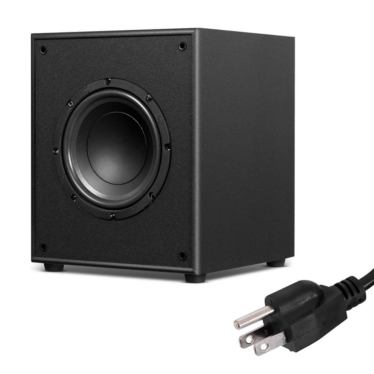 Sonart Active Subwoofer W/Front-Firing Woofer for Surround Sound HD Home Theater Music, Black (8" 200W)