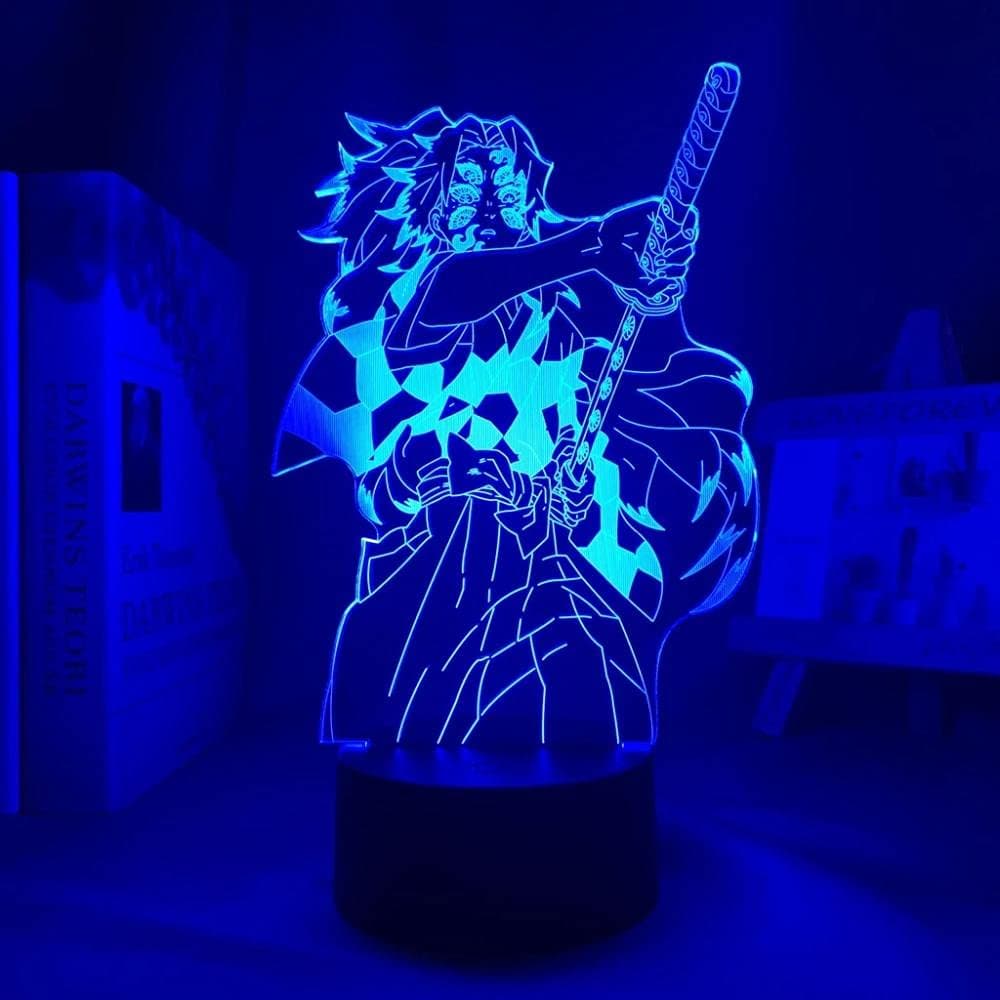 Demon Slayer Kokushibo Light Anime lamp 3D for Kid Bedroom LED Decor Lighting Child Christmas Gift Bedside Colorful Nightlight(16 Color with Remote)