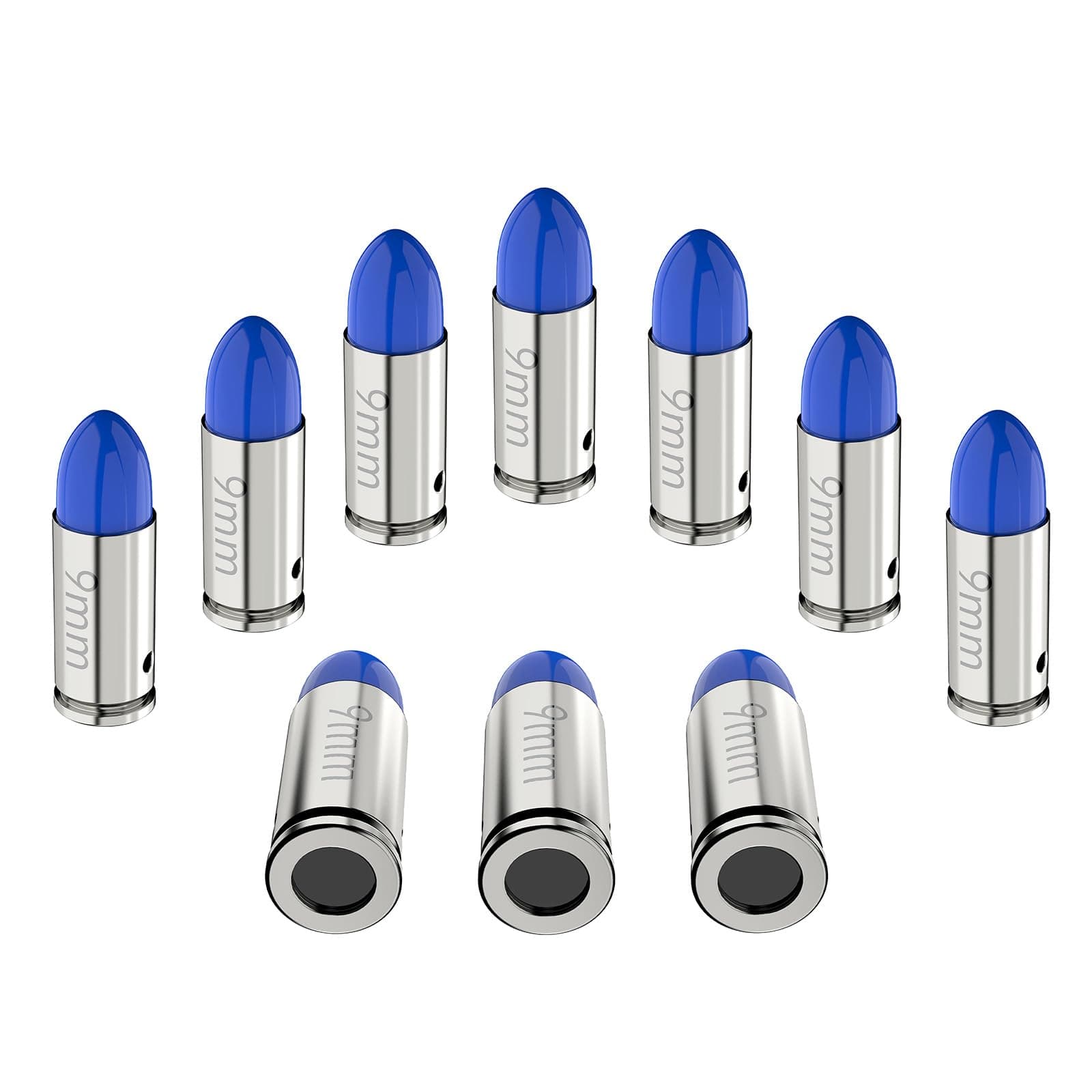 9mm Round Action Training Snap Caps for Dry Fire Training Dummy Rounds Practice Safe Loading Firing