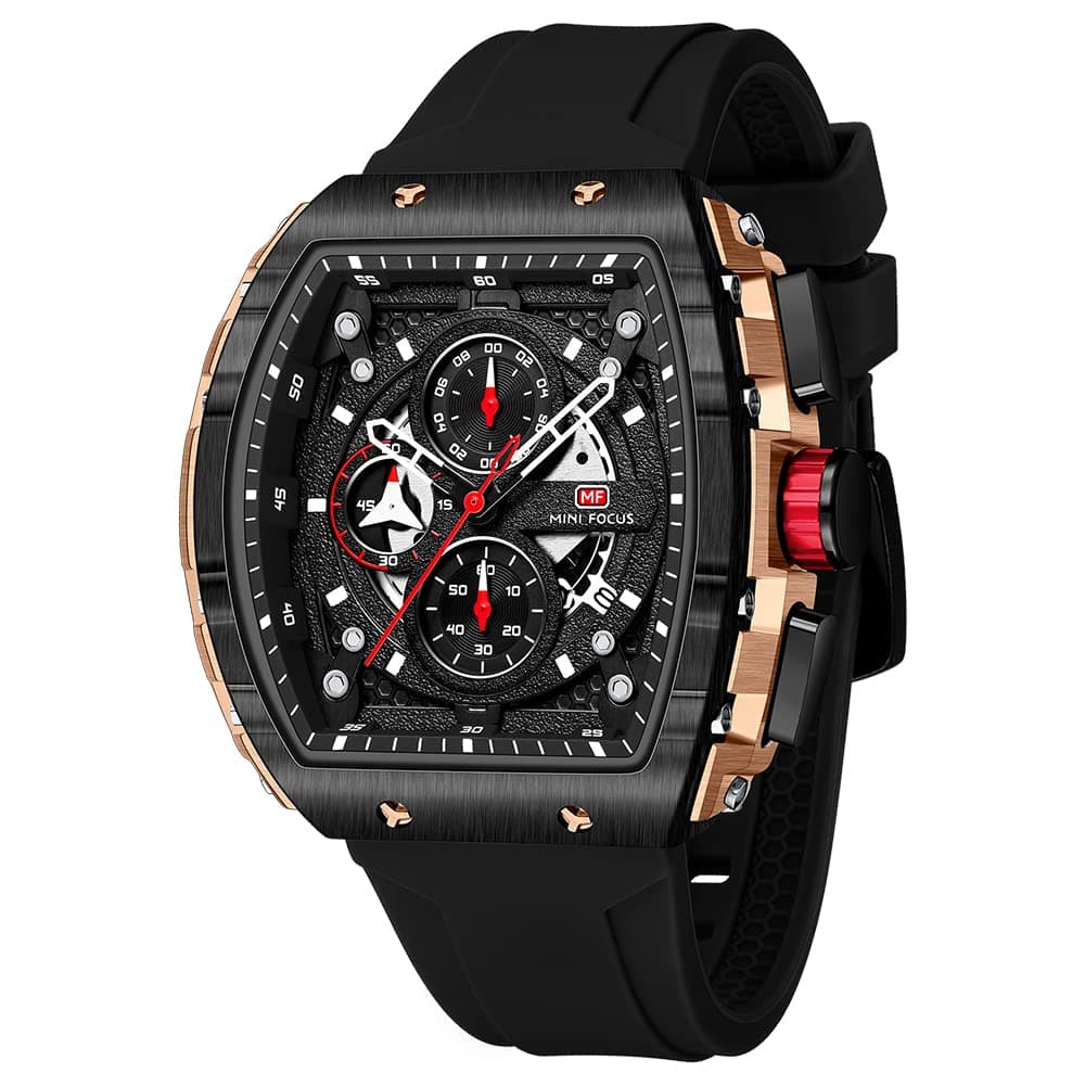 Mini Focus Men's Watch Fashion Sport Wrist Watches (Chronograph/Waterproof/Luminous/Calendar) Silicon Strap Quartz Watch for Men