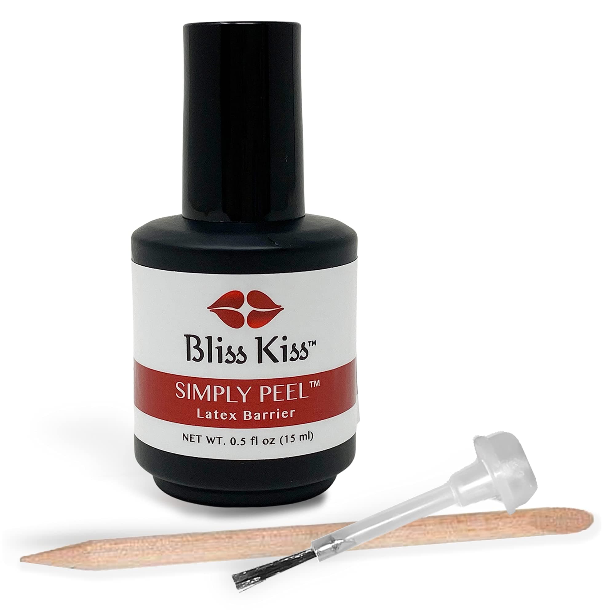 Bliss Kiss Simply Peel Latex Peel Off Cuticle Guard for Nail Art | 15 ml | Made in the USA