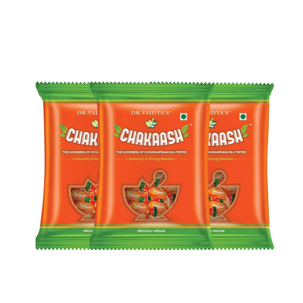 Dr. Vaidya's | Chakaash | Chyanwanprash Soft Chews | Pack of 3 (50 Soft Chews Each)