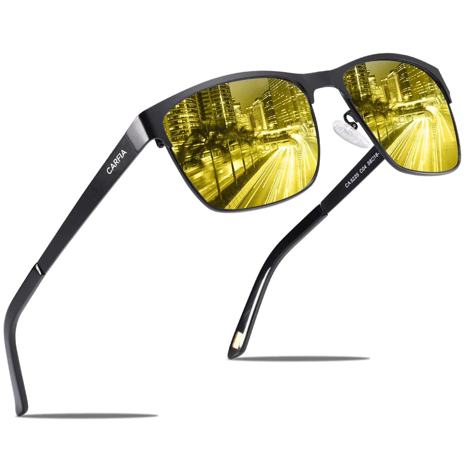 Metal Mens Sunglasses Polarized UV400 Protection for Driving Fishing Hiking Golf Everyday Use