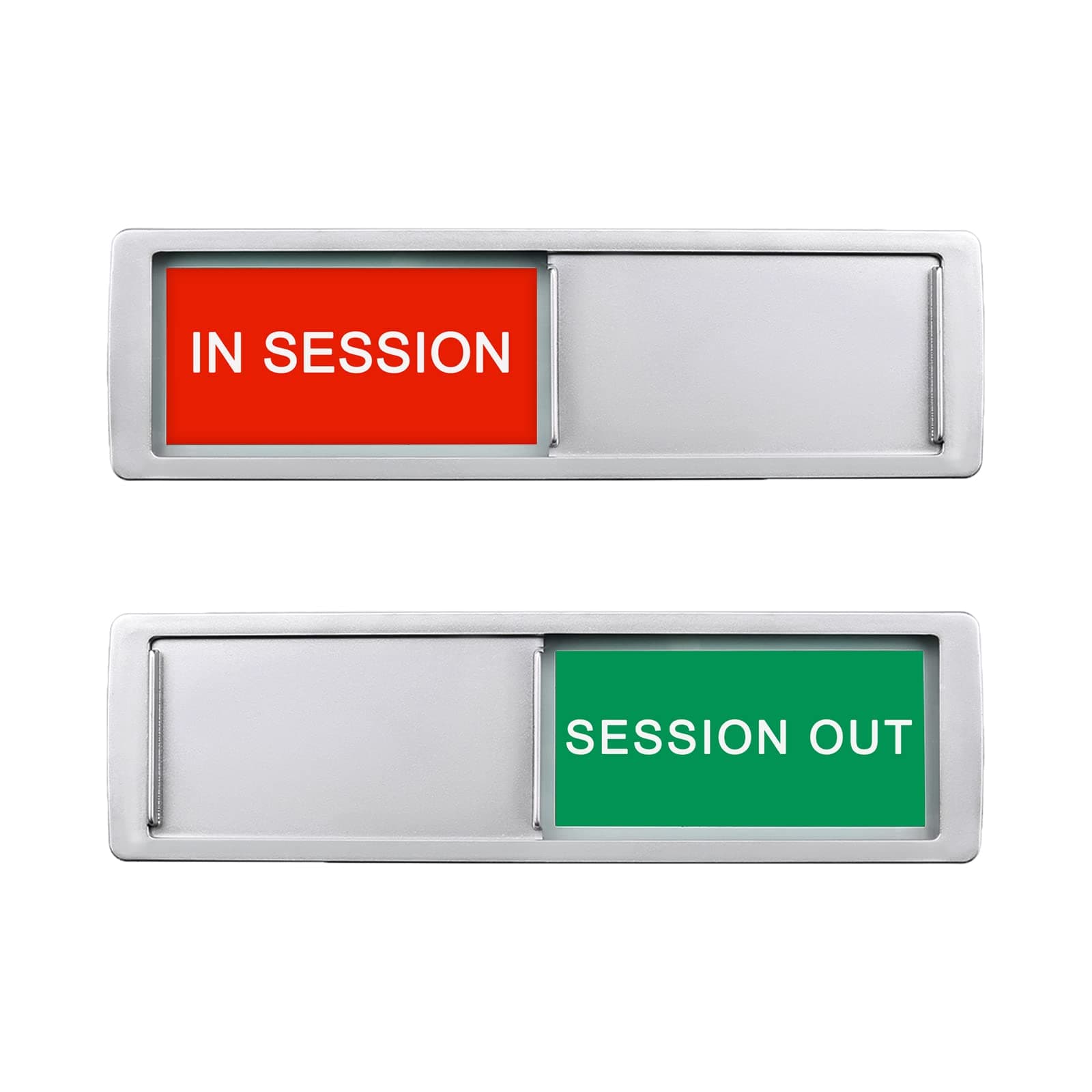 Conference Room Sign,In Session Session Out Privacy Sign for Office Conference Meeting Home,Meeting in Progress Slider,Meeting in Session Indicator Tells Whether Room Vacant or Occupied-7 X 2 Inches