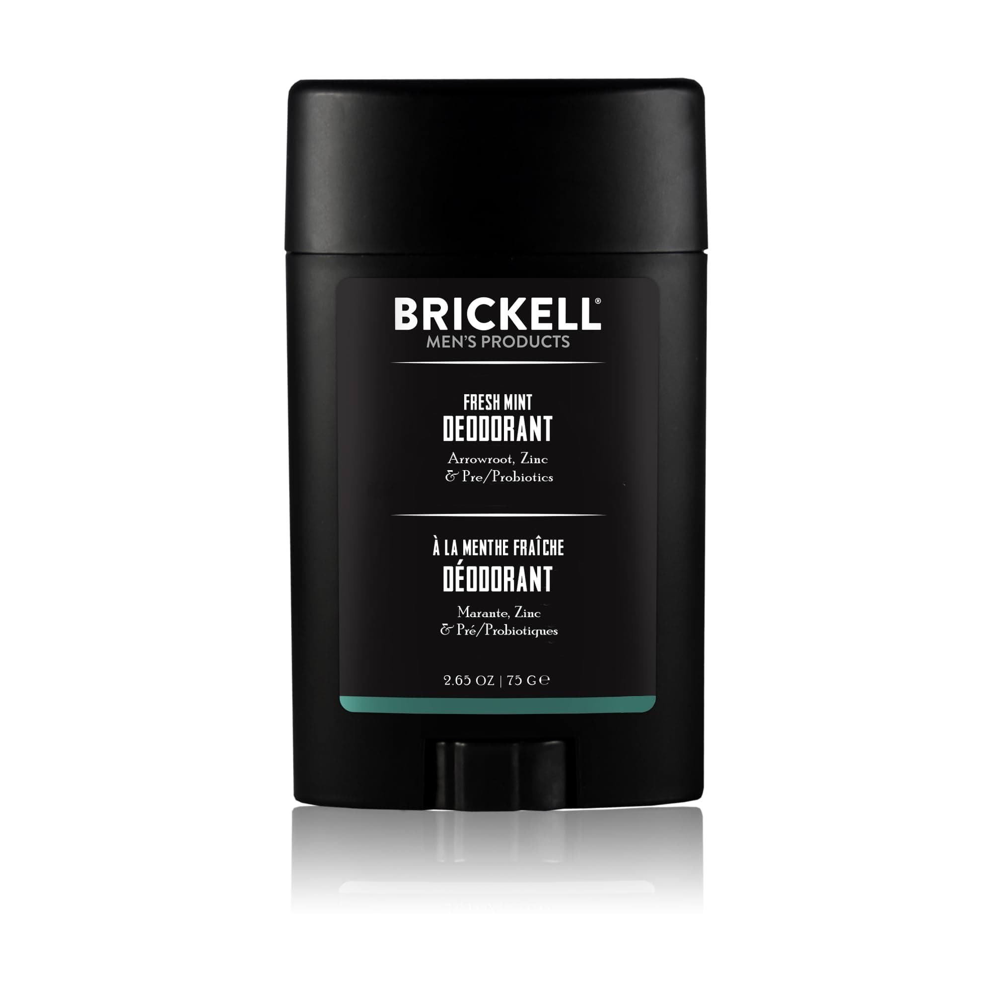 Brickell Men's Products Natural Deodorant For Men, Natural and Organic, Aluminum, Alcohol, and Baking Soda Free, 78mL (Fresh Mint)