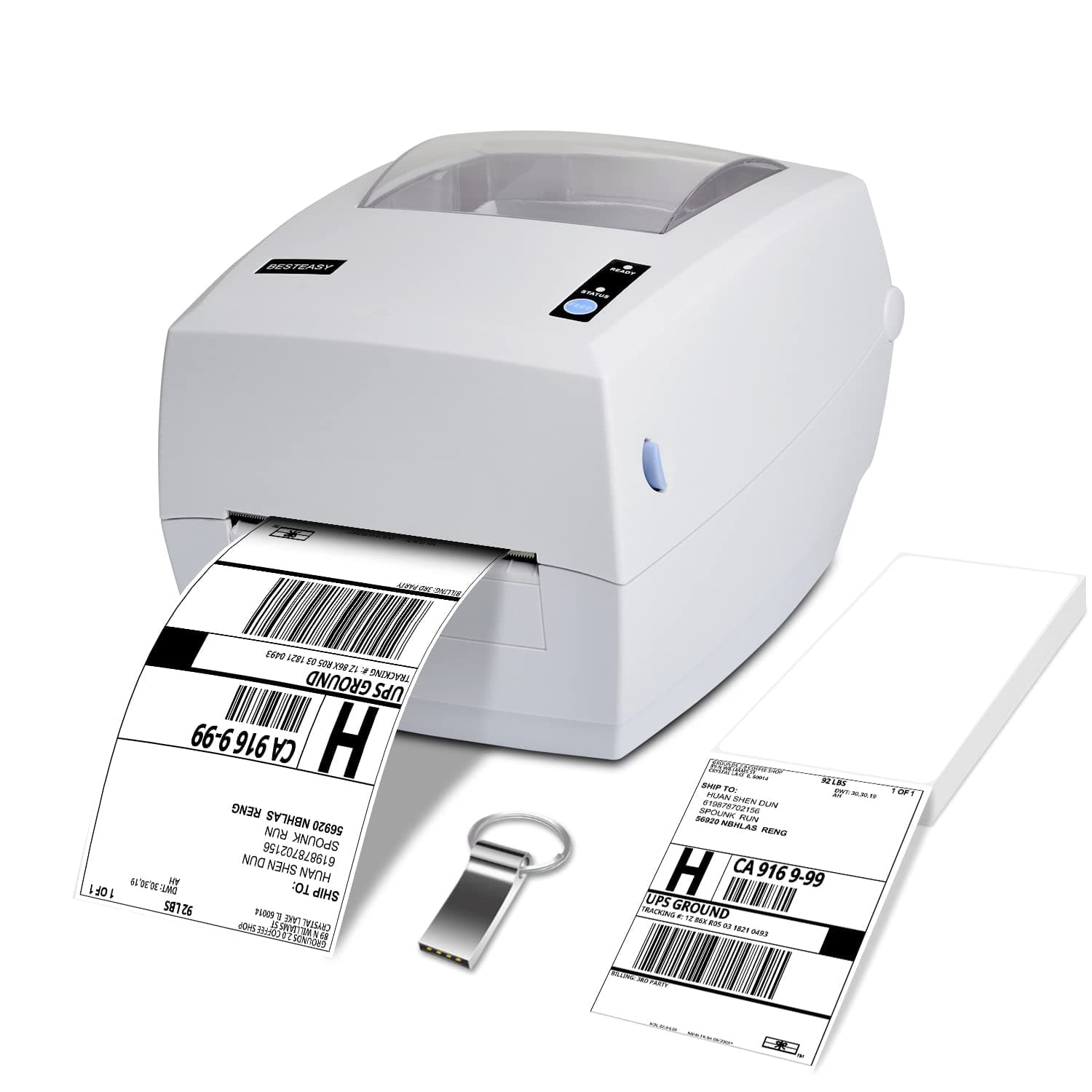 BESTEASY Thermal Label Printer, High Speed Label Printer for Shipping Packages, Label Printer for Small Business, Compatible with USPS,FedEx,Amazon, Ebay,ups,etsy,etc