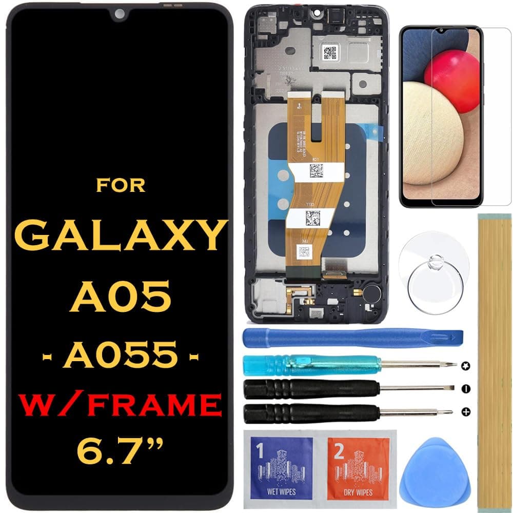 Screen Replacement LCD Display Touch Digitizer Assembly for Samsung Galaxy A05 A055 SM-A055F SM-A055F/DS SM-A055M 6.7"
