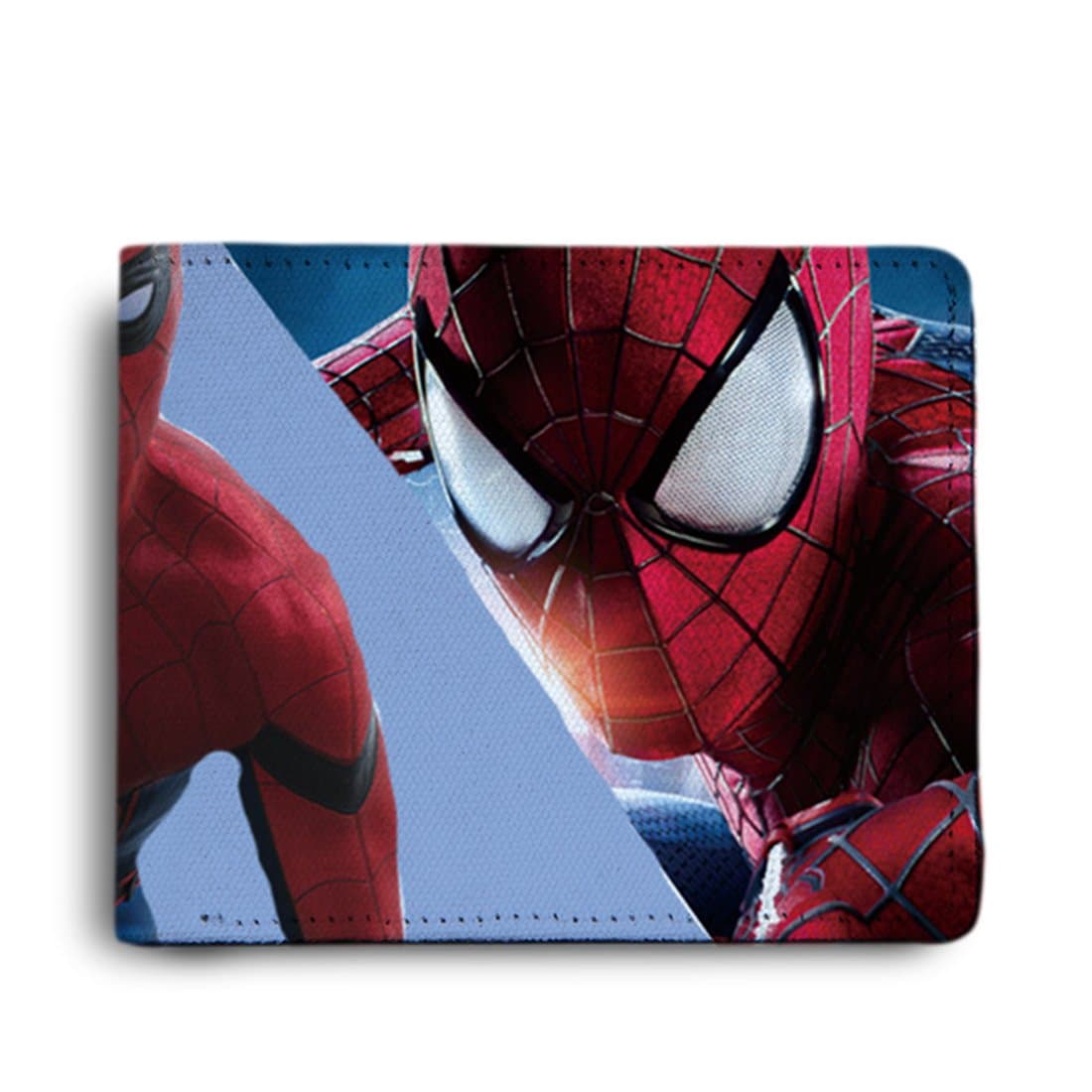 Men's Wallet | Wallet for Men's | Wallet for Boy's | Super Hero Action Mode Printed Pu Leather Wallet for Men's/Boy's., Blue, 2 x 9.5 x 11.5 cm, Vegan Leather Spiderman Wallet for boys kids