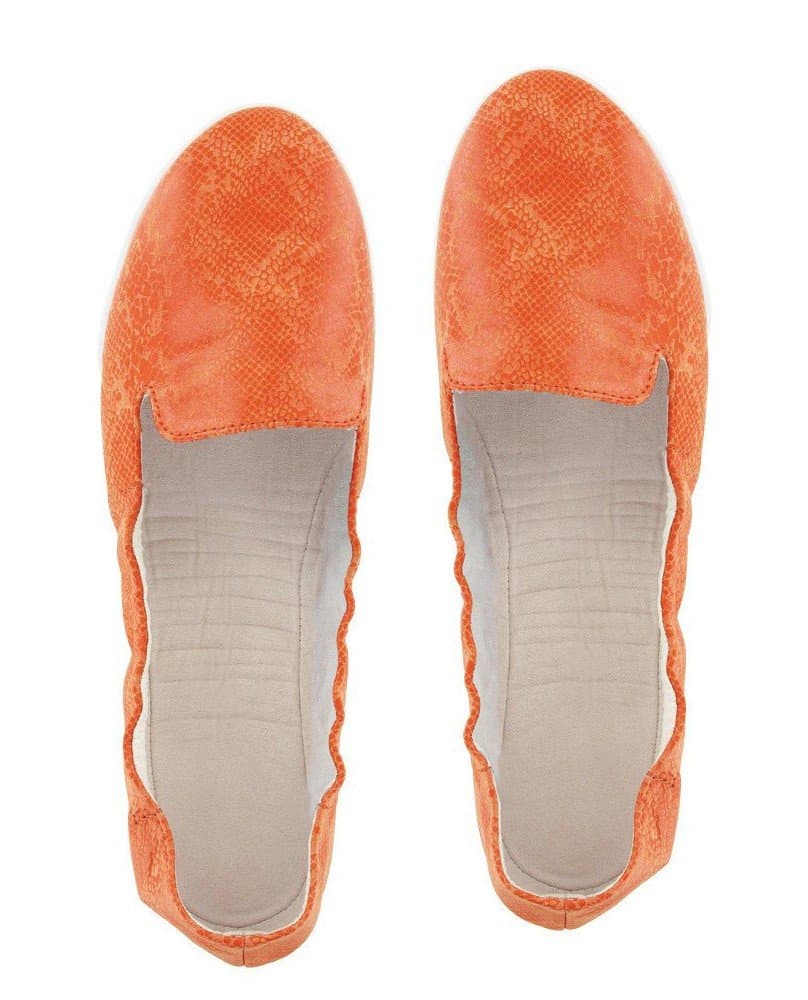 FitKicks Kruzers Slip-On Sneaker Shoe, Turquoise, Large, Orange, 8.5-9