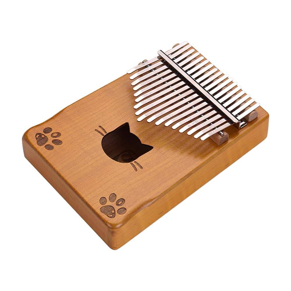 Lepeuxi Walter.t WK-17MS Portable 17-key Kalimba Thumb Piano Mbira Maple Wood with Carry Bag Tuning Hammer Cleaning Cloth Stickers Musical Gift