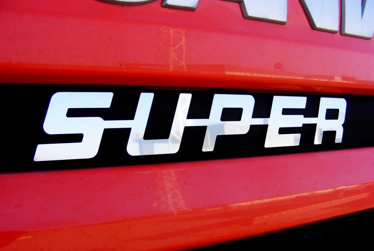 Stainless Polished Steel Metal SUPER Sign Decoration for Trucks