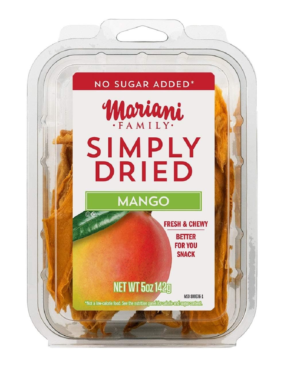Mariani | Simply Dried Mango | Healthy Snacks for Kids and Adults | Dried Fruit | Vegan Snacks | Gluten Free Snacks | 5 Ounces (Pack of 6)