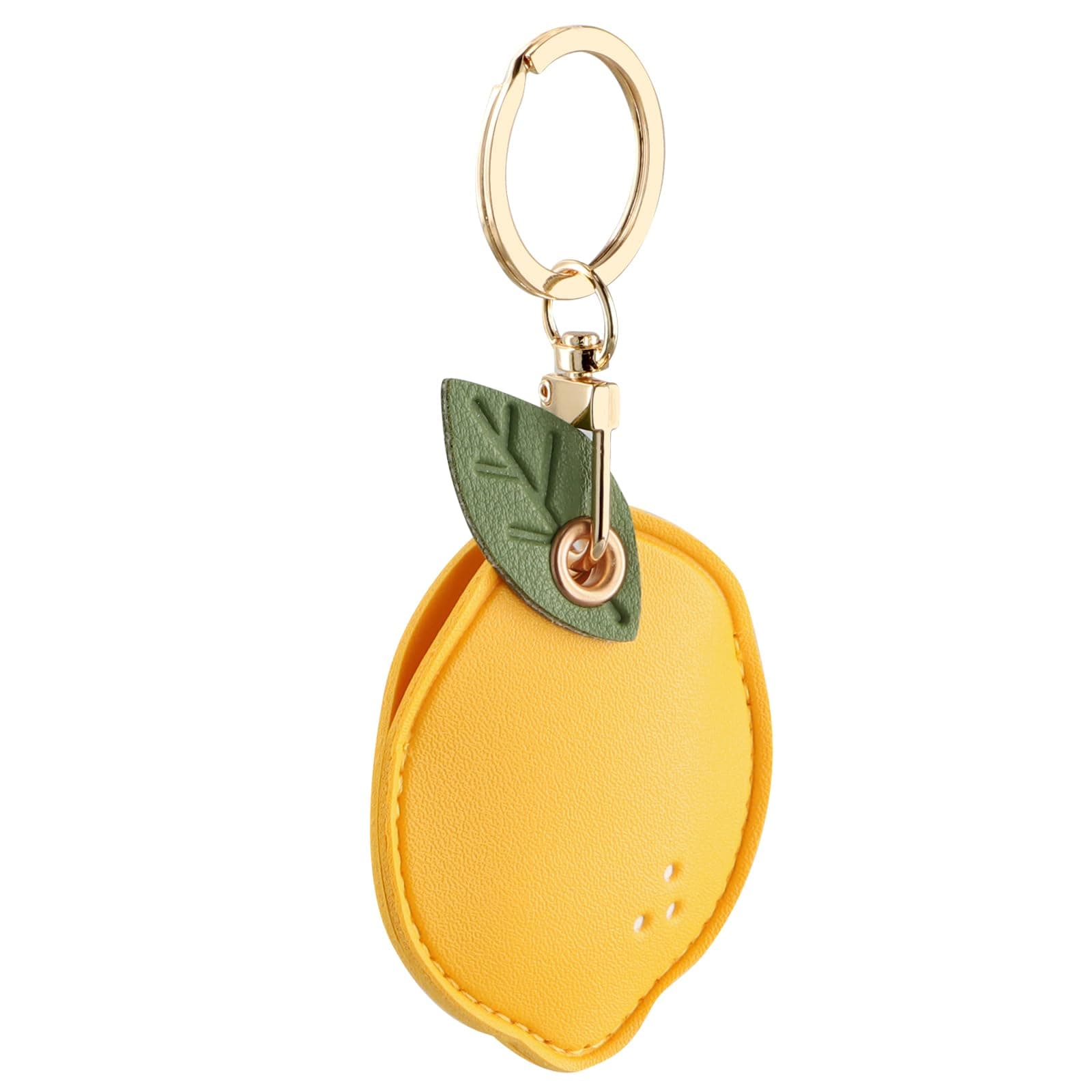 Cartoon Keychain, Cute Fruit Keyring, Lemon Key Ring Leather, Car Key Chain Creative, Coin Purse Keychain Access Card Leather Case Cute Charm for Key Bag, Bag Charms