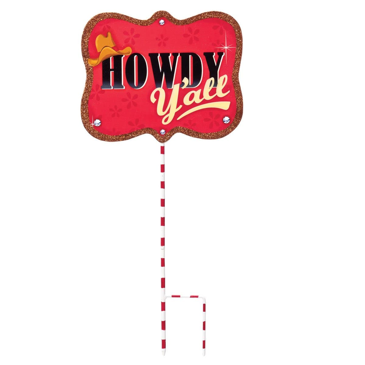 Silvestri Metal Howdy Y'all Yard Stake, 22.5-Inch
