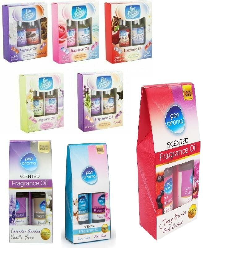 Set Of 5 Pan Aroma Fragrance Oil For Oil Burners & Pot Pourri Assorted Scents